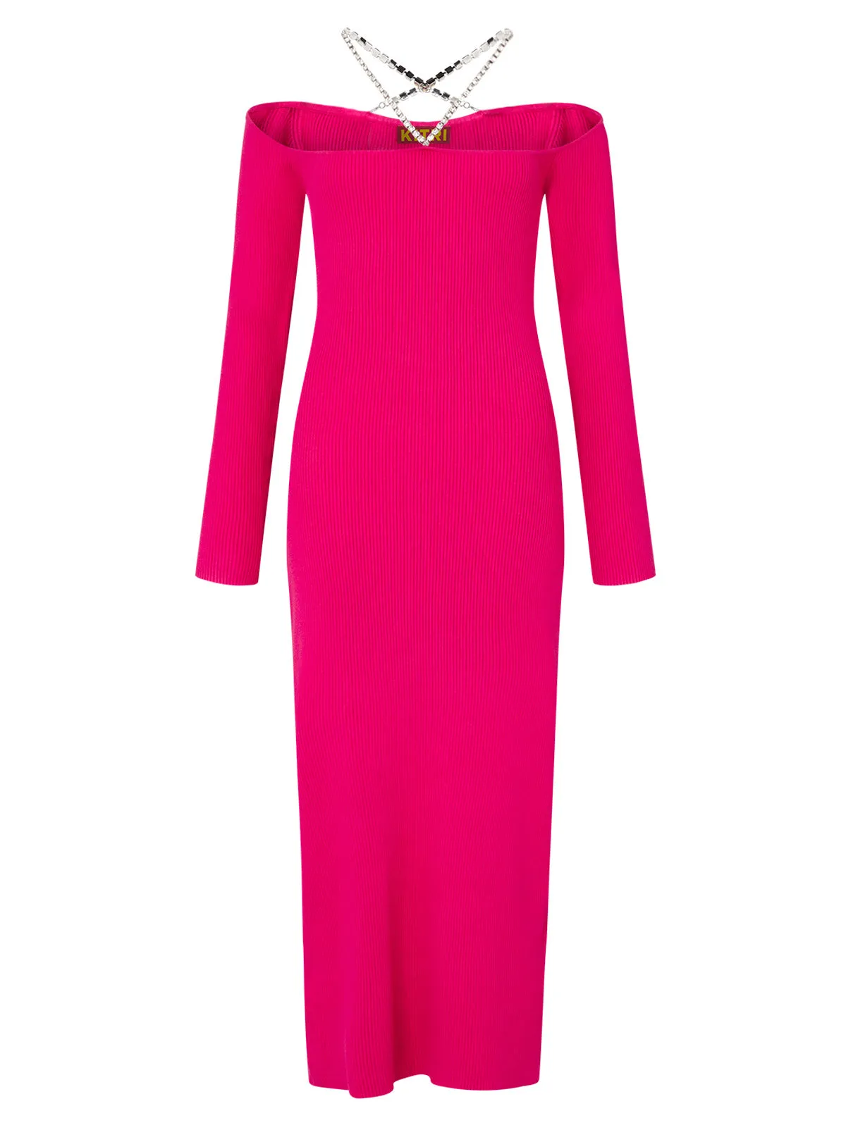 Renee Pink Bardot Knit Dress sold by KITRI Studio product image thumbnail 5
