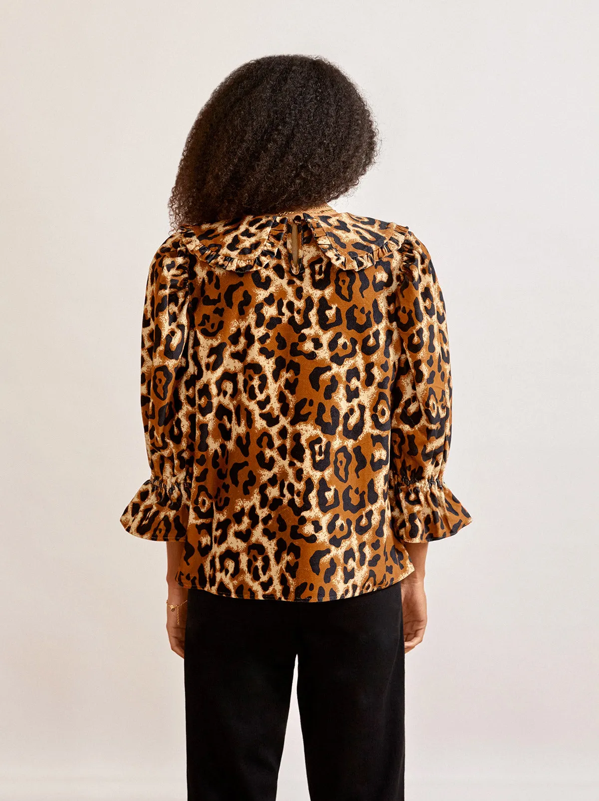 Arlett Animal Print Cotton Velvet Top sold by KITRI Studio product image thumbnail 3