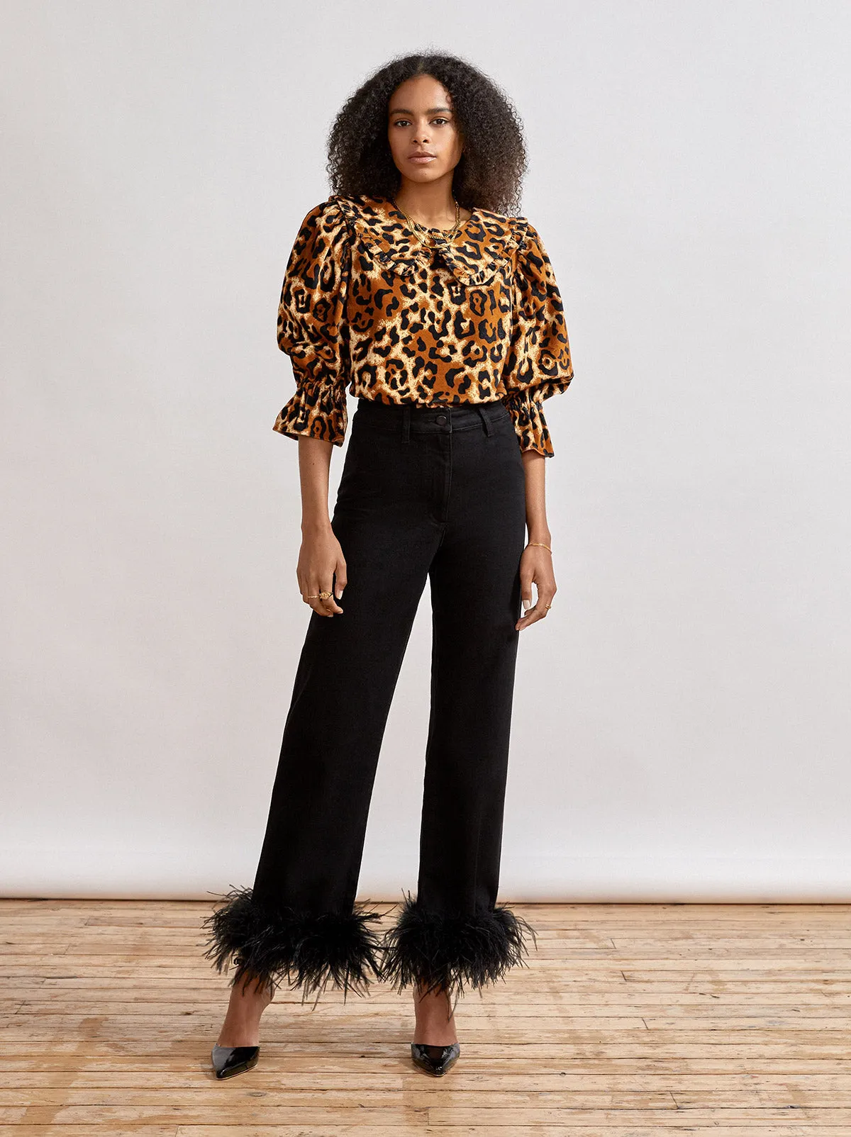 Arlett Animal Print Cotton Velvet Top sold by KITRI Studio product image thumbnail 2
