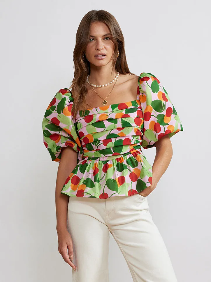 Lois Multi Cherry Top sold by KITRI Studio product image thumbnail 3
