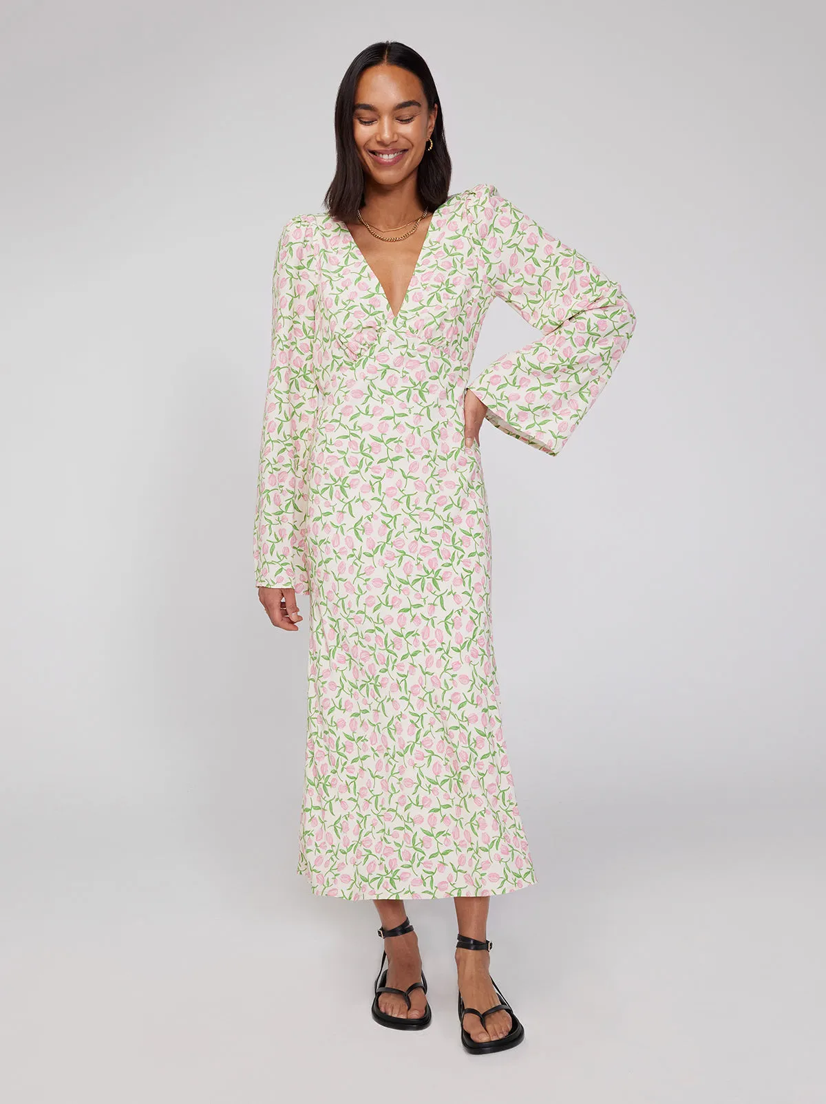 Libby Tulip Print Maxi Dress sold by KITRI Studio product image thumbnail 3