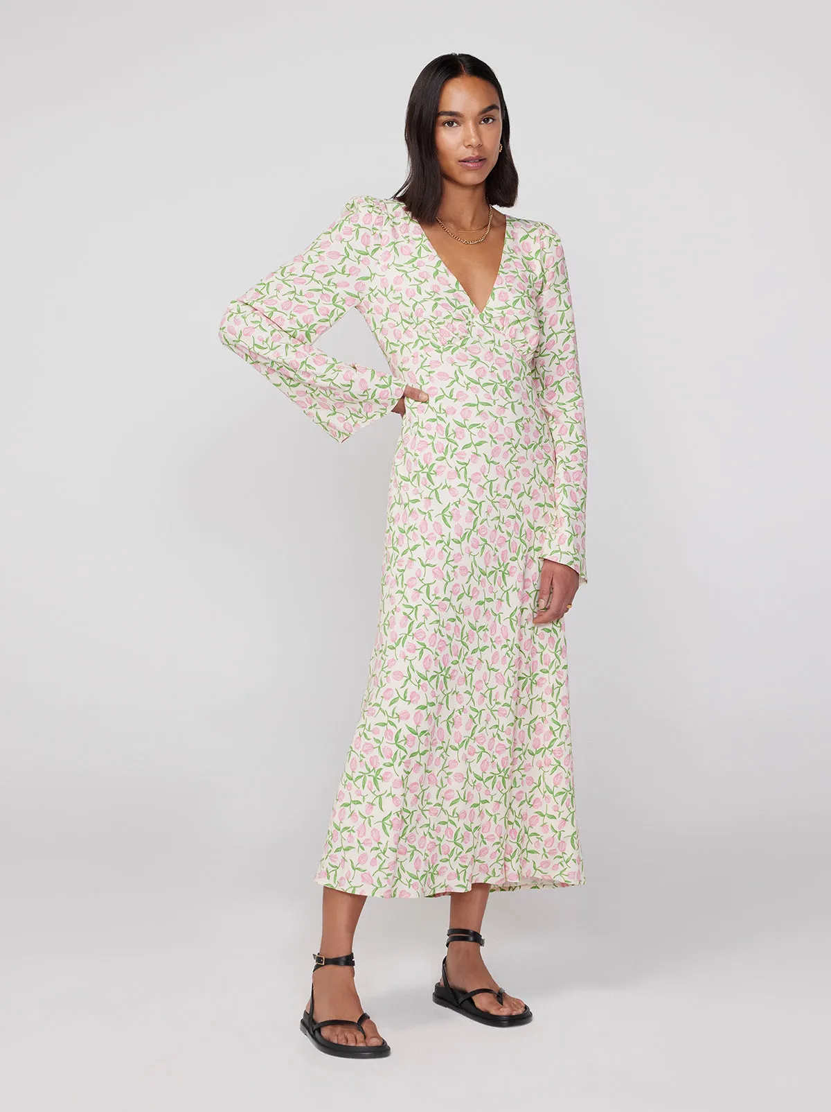 Libby Tulip Print Maxi Dress sold by KITRI Studio