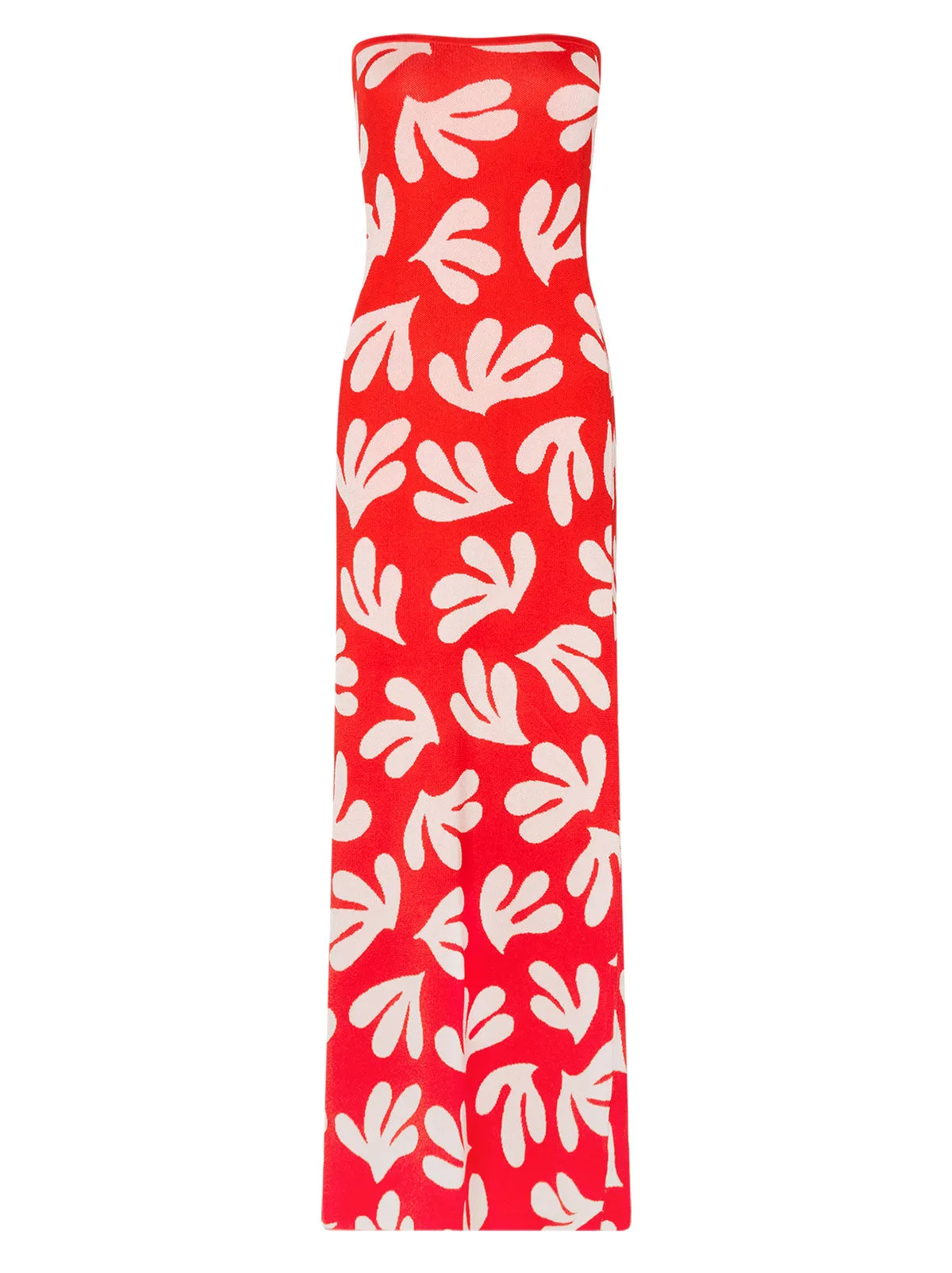 Calista Red Leaf Knit Tube Dress sold by KITRI Studio product image thumbnail 5