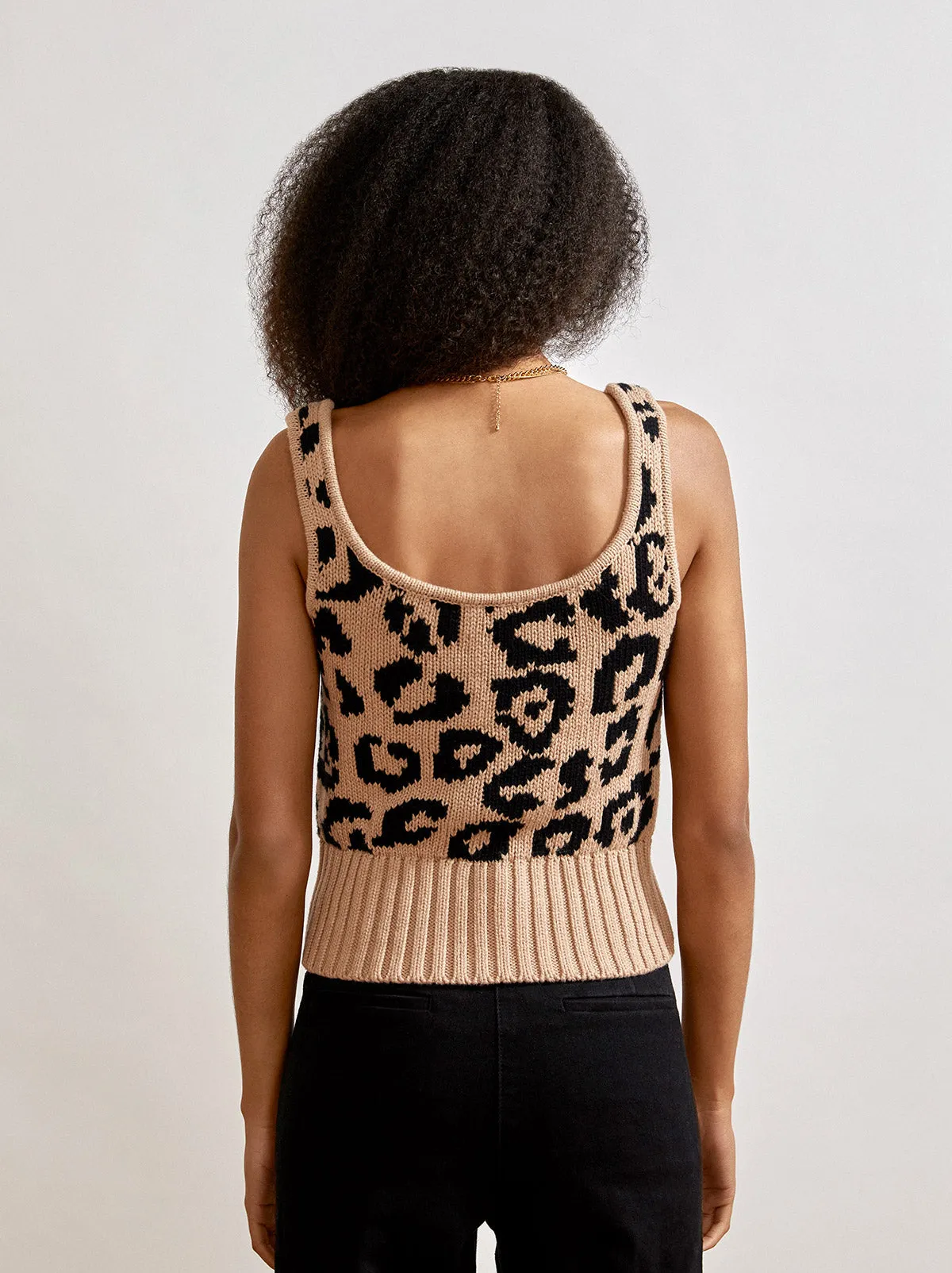 Blair Animal Intarsia Knit Cami sold by KITRI Studio product image thumbnail 4