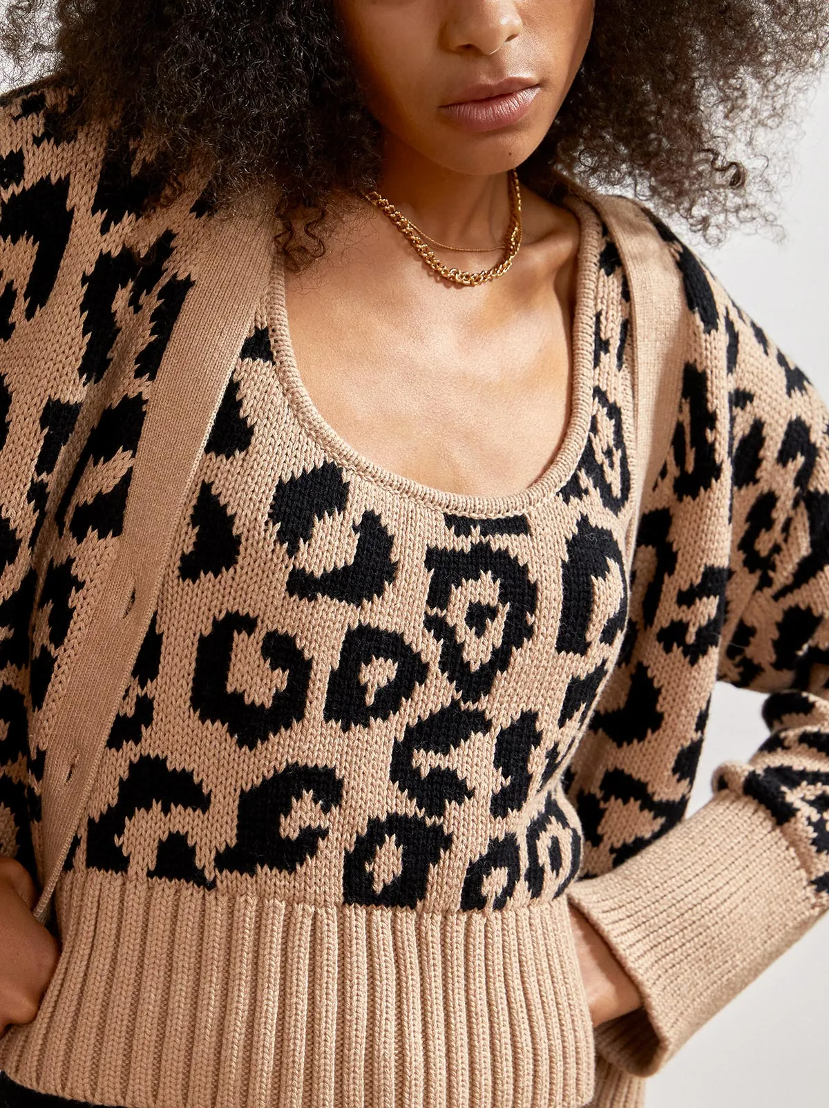 Blair Animal Intarsia Knit Cami sold by KITRI Studio product image thumbnail 3