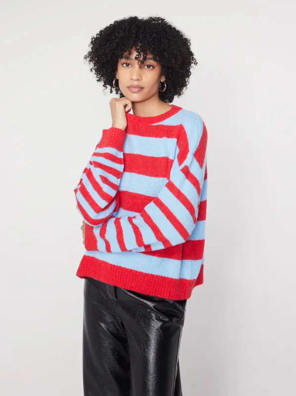 Darina Watermelon Stripe Sweater sold by KITRI Studio