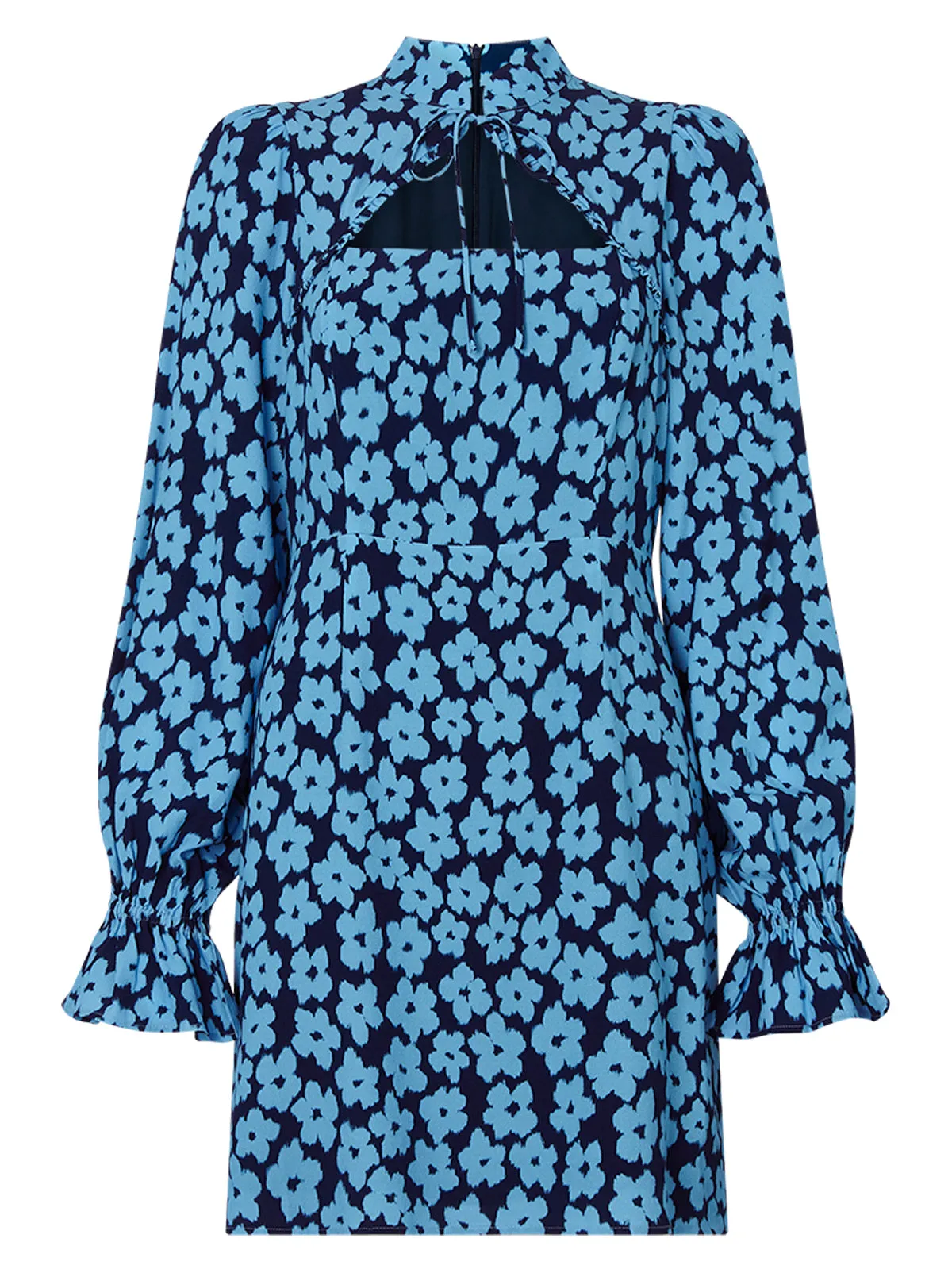 Valentina Blue Blurred Floral Mini Dress sold by KITRI Studio product image thumbnail 4