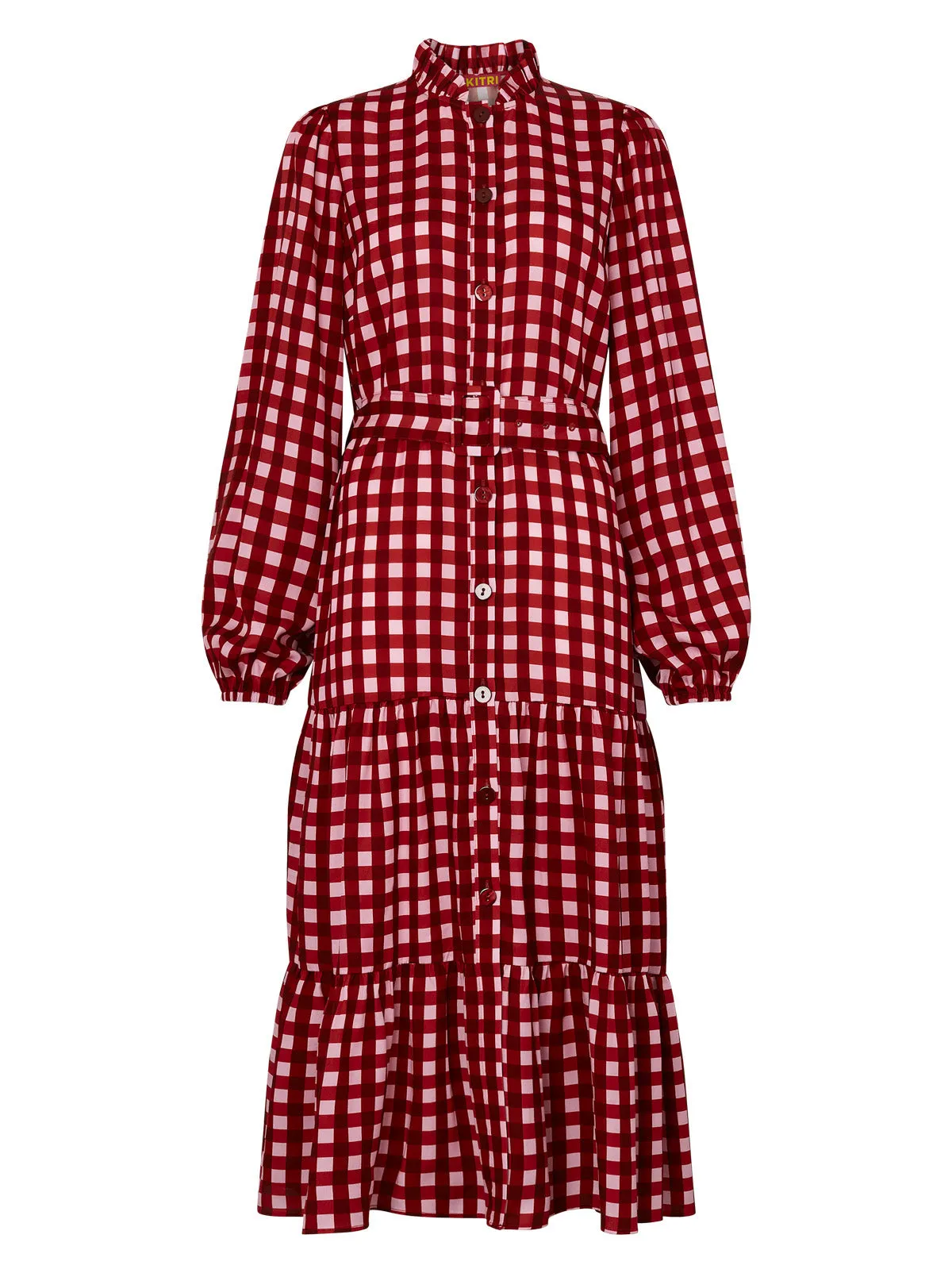 Lori Pink Check Midi Dress sold by KITRI Studio product image thumbnail 5