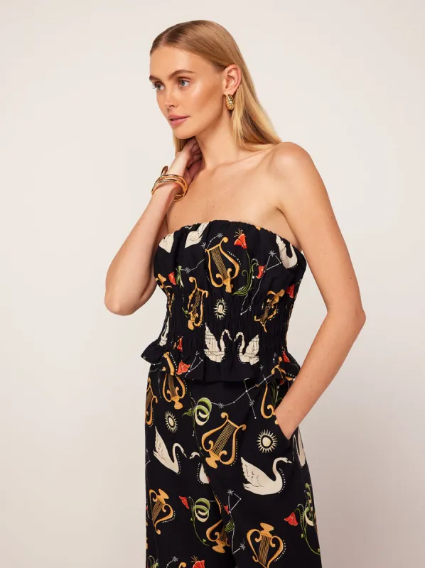 Martha Black Cygnus And Lyra Print Top sold by KITRI Studio