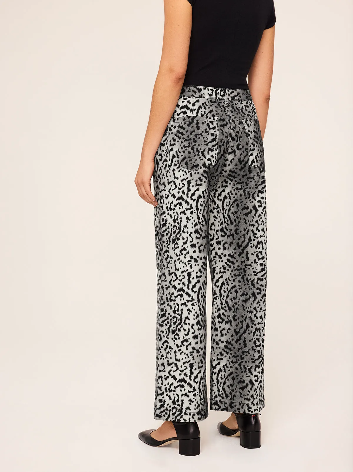 Remi Snow Leopard Print Trousers sold by KITRI Studio product image thumbnail 4