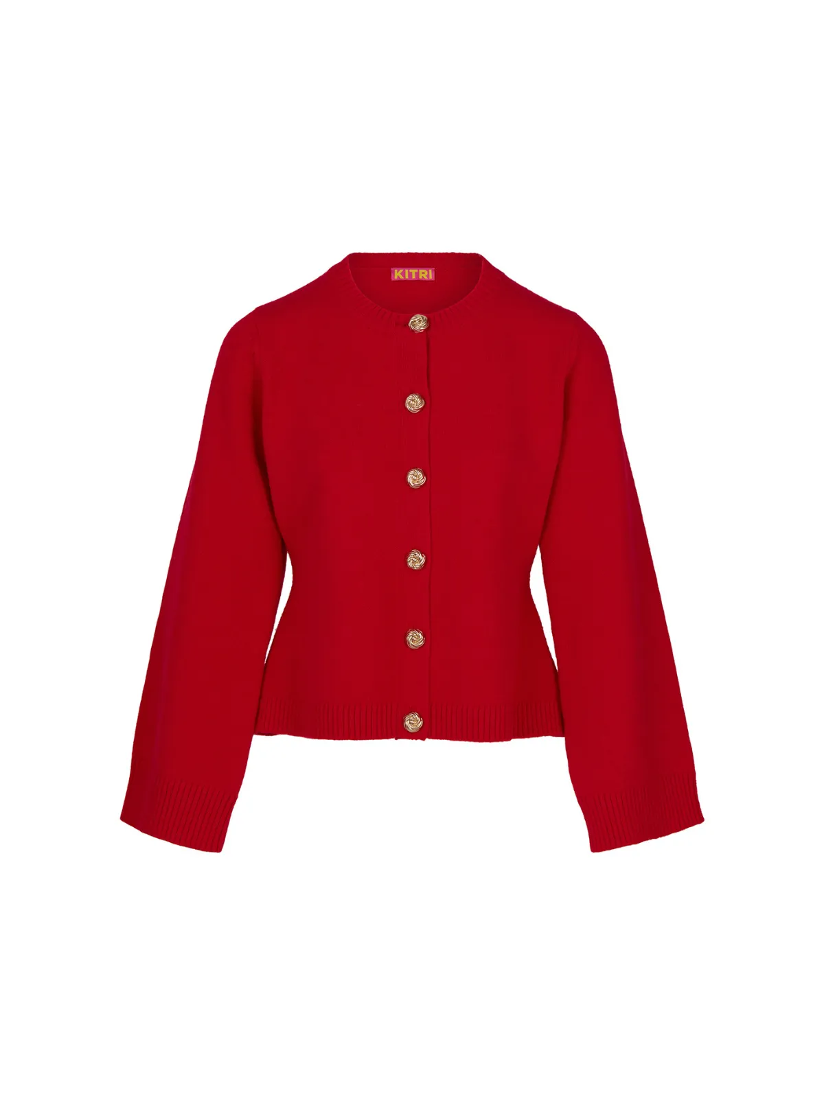 Cleo Red Knit Cardigan sold by KITRI Studio product image thumbnail 5