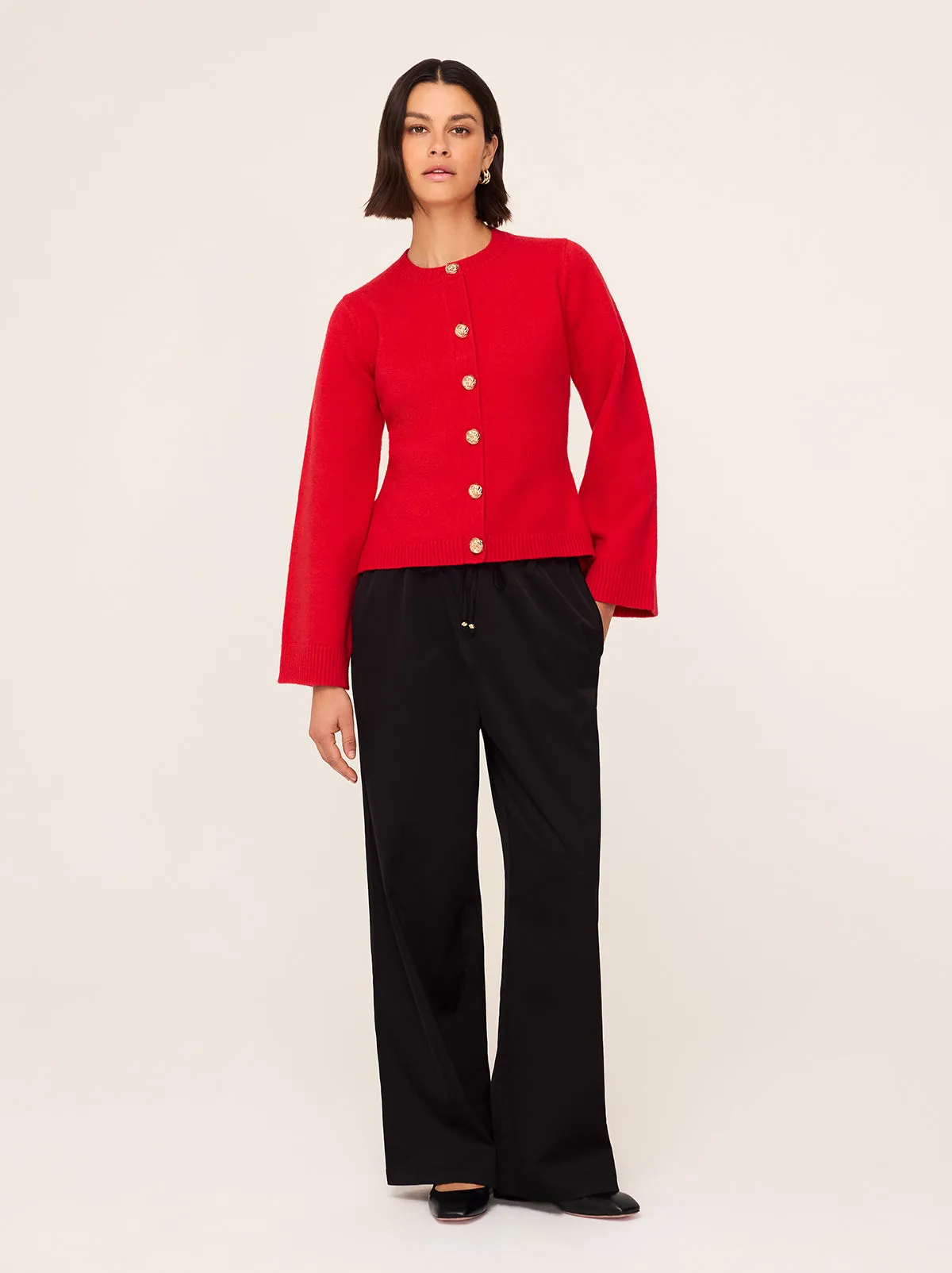 Cleo Red Knit Cardigan sold by KITRI Studio product image thumbnail 4