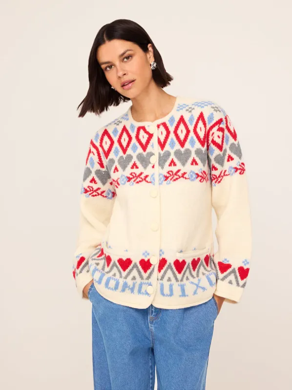 Pandora Fairisle Knit Cardigan made by KITRI Studio