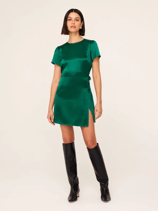 Riley Green Satin Mini Dress sold by KITRI Studio