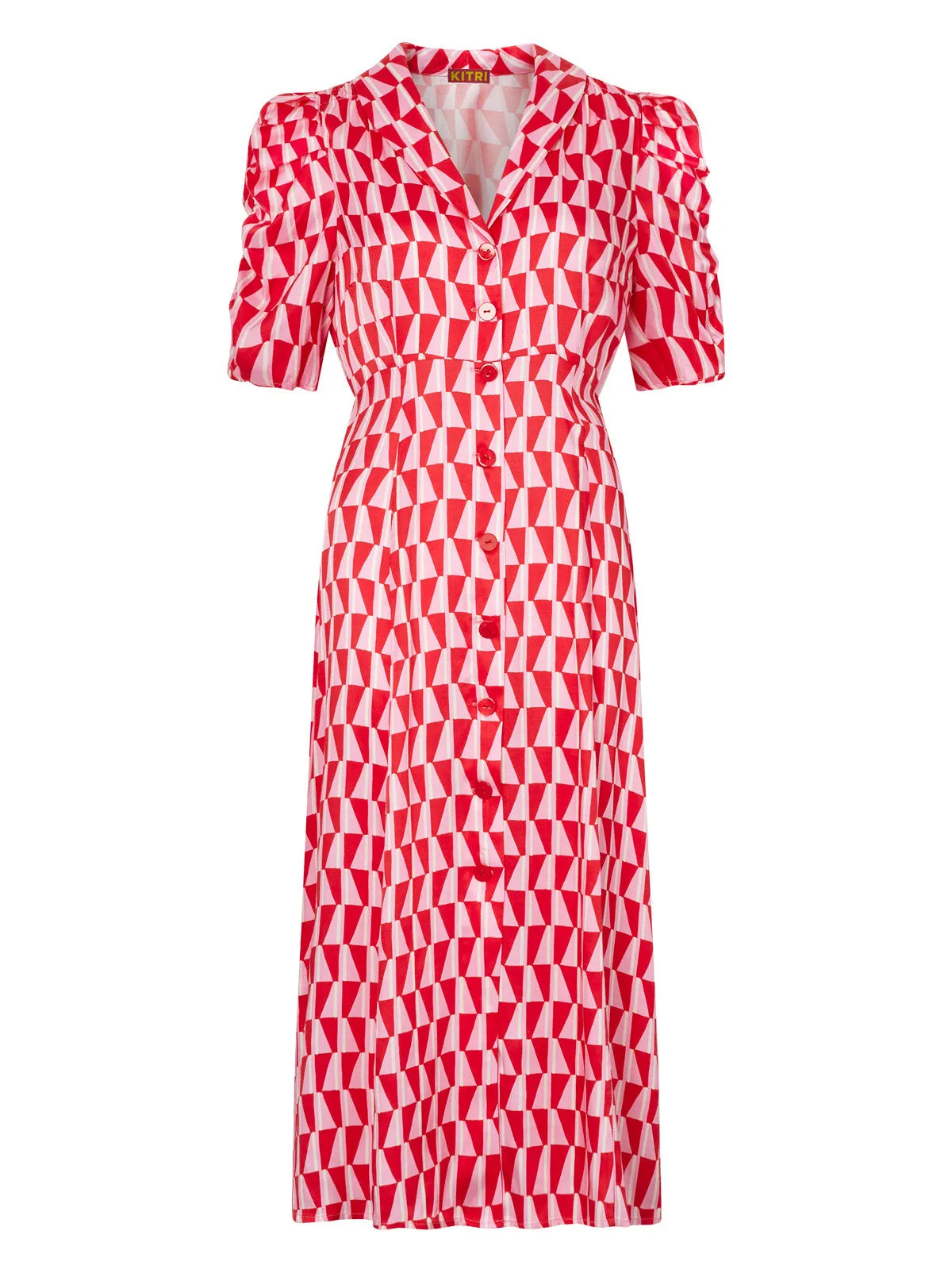 Maguire Pink Tile Print Midi Dress sold by KITRI Studio product image thumbnail 4