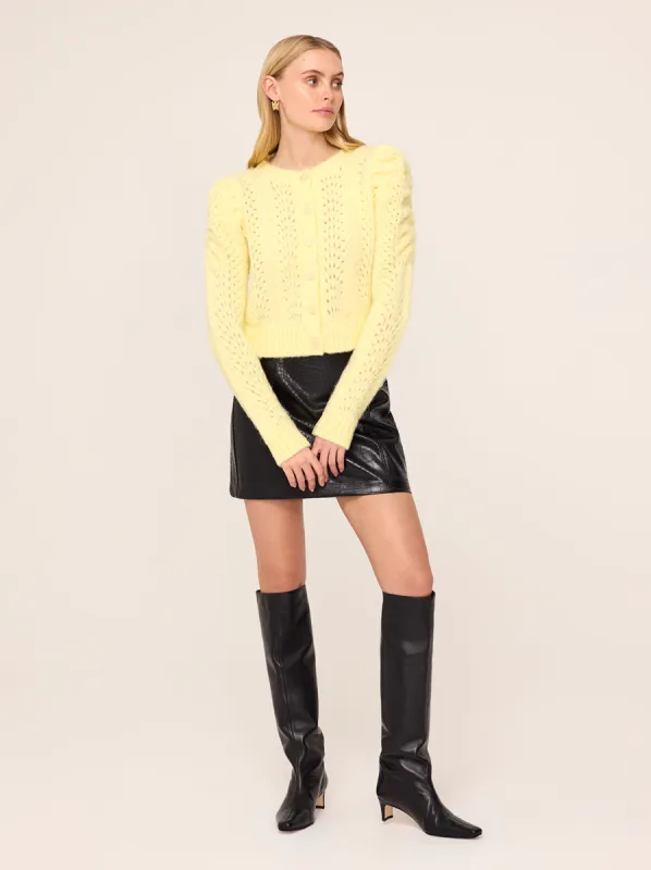 Matilda Lemon Knit Cardigan sold by KITRI Studio