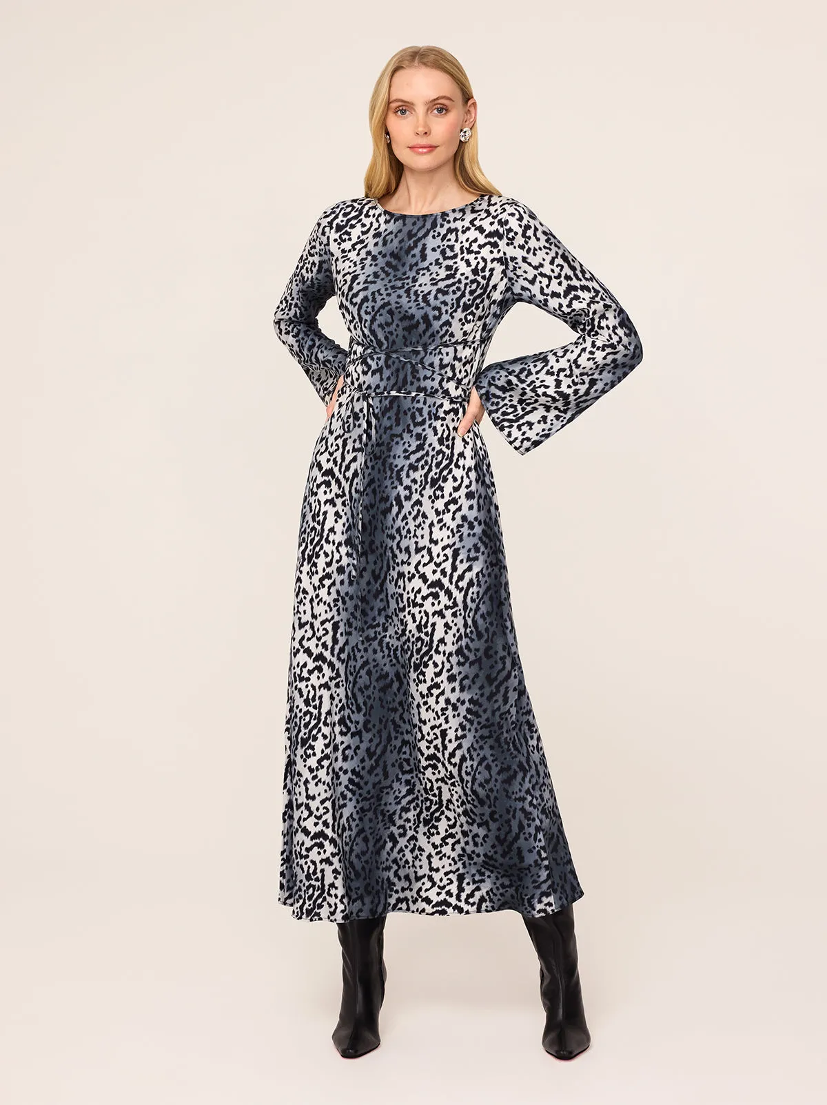Alexa Snow Leopard Print Dress sold by KITRI Studio product image thumbnail 4