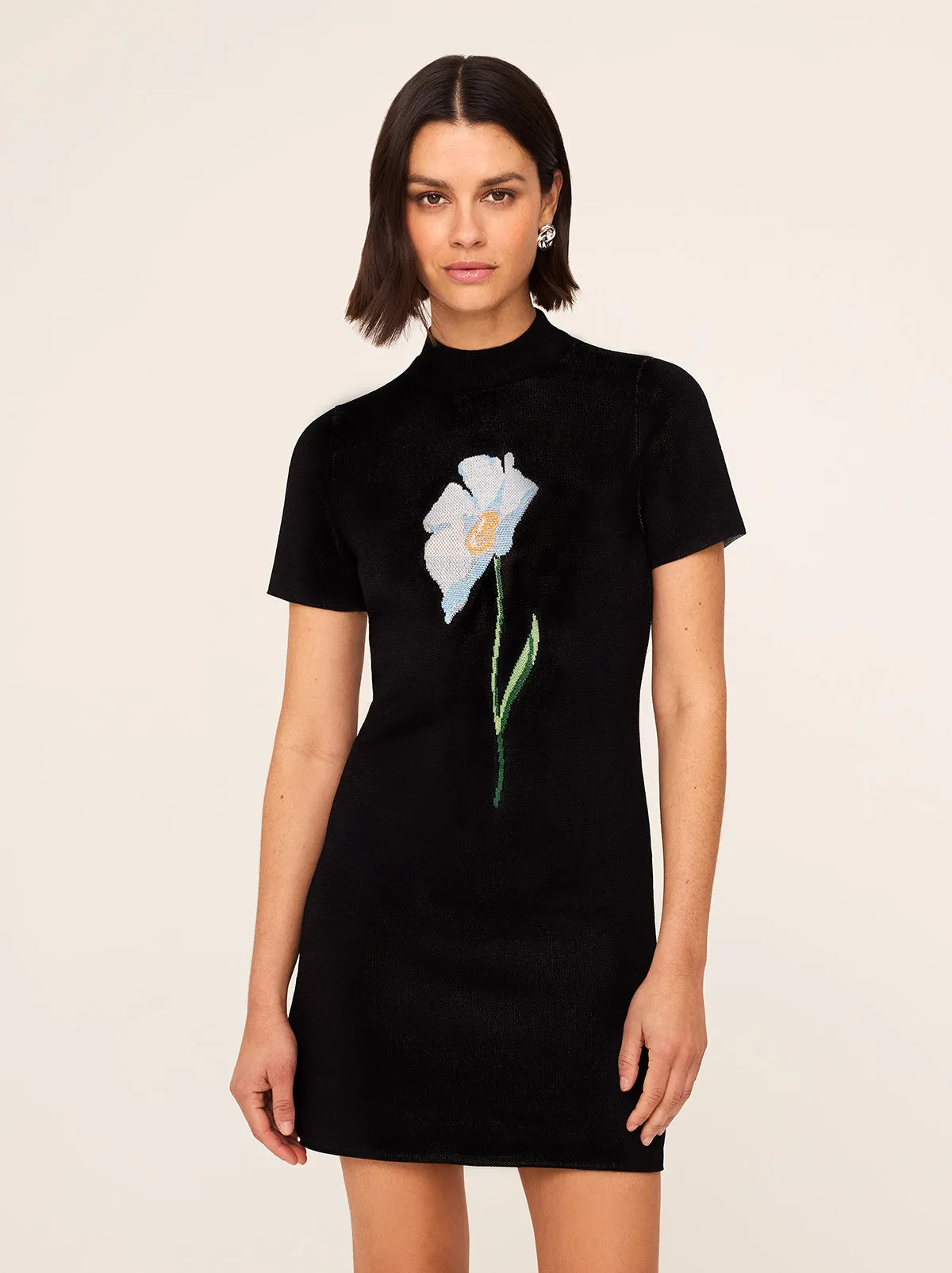 Jamie Black Poppy Knit Mini Dress sold by KITRI Studio product image thumbnail 2