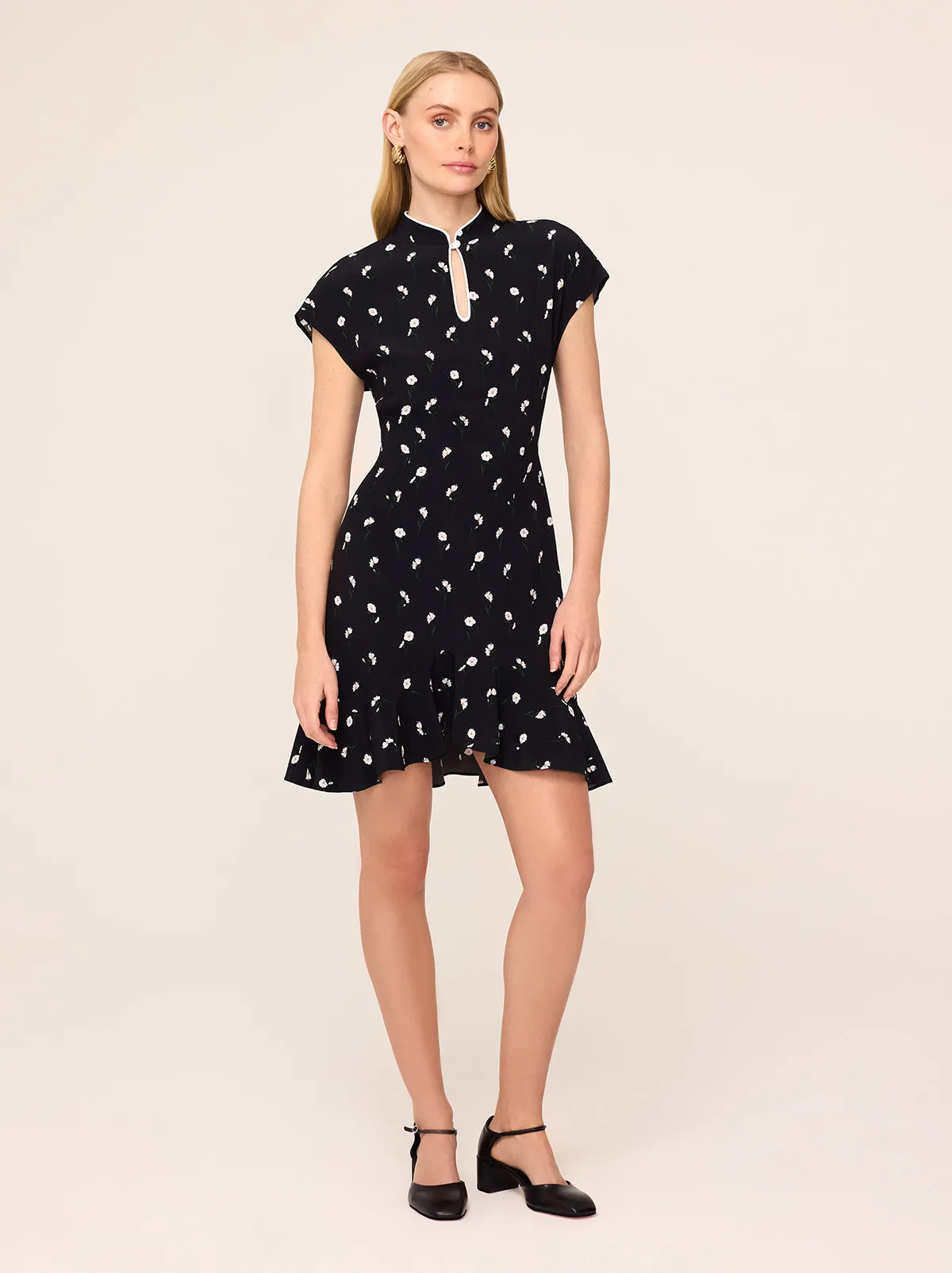 Pamela Black Poppy Print Mini Dress sold by KITRI Studio product image thumbnail 2