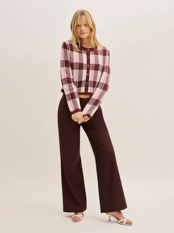 Ulla Pink Check Cardigan sold by KITRI Studio