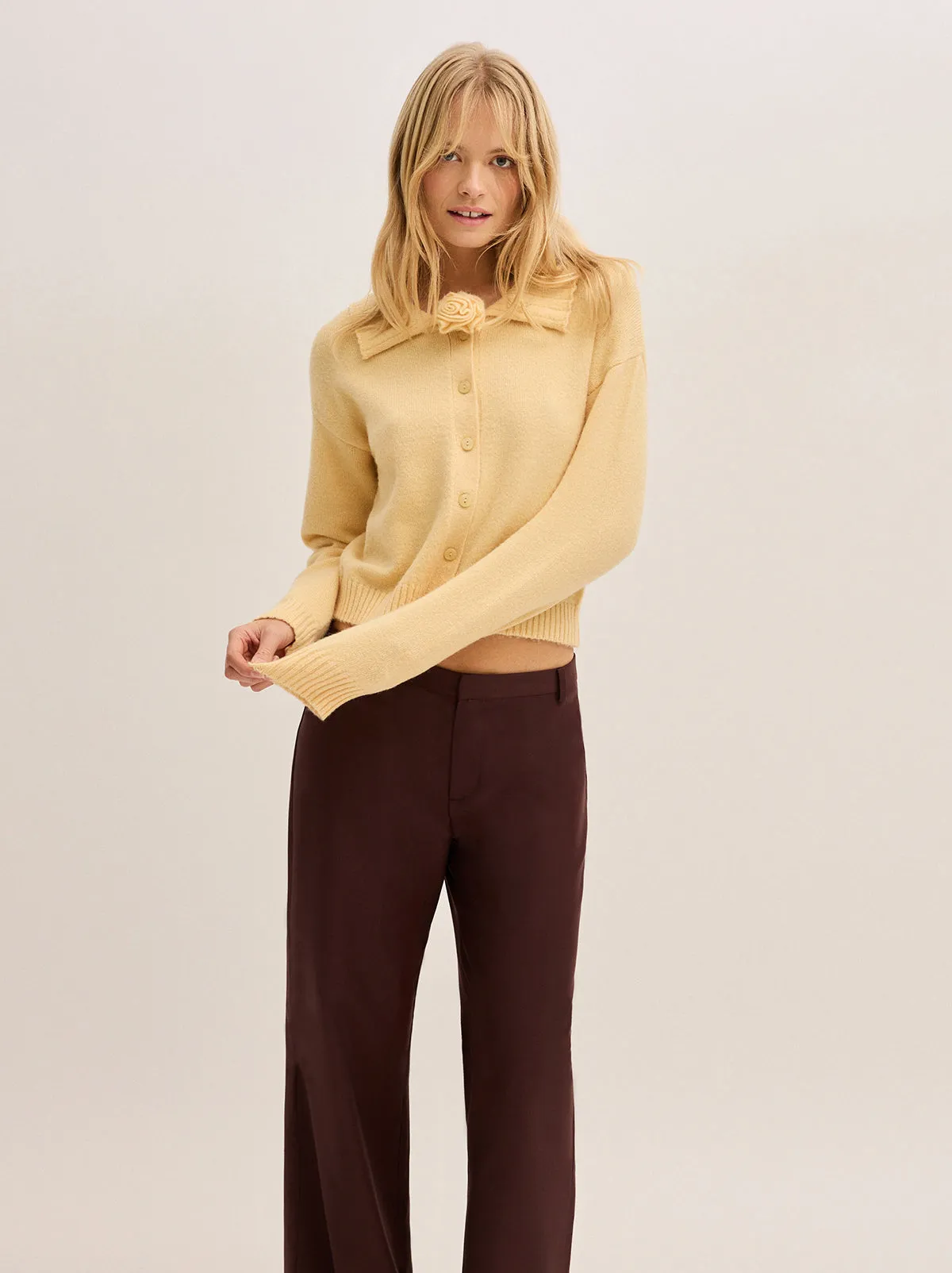 Abigail Butter Yellow Knit Cardigan sold by KITRI Studio product image thumbnail 3