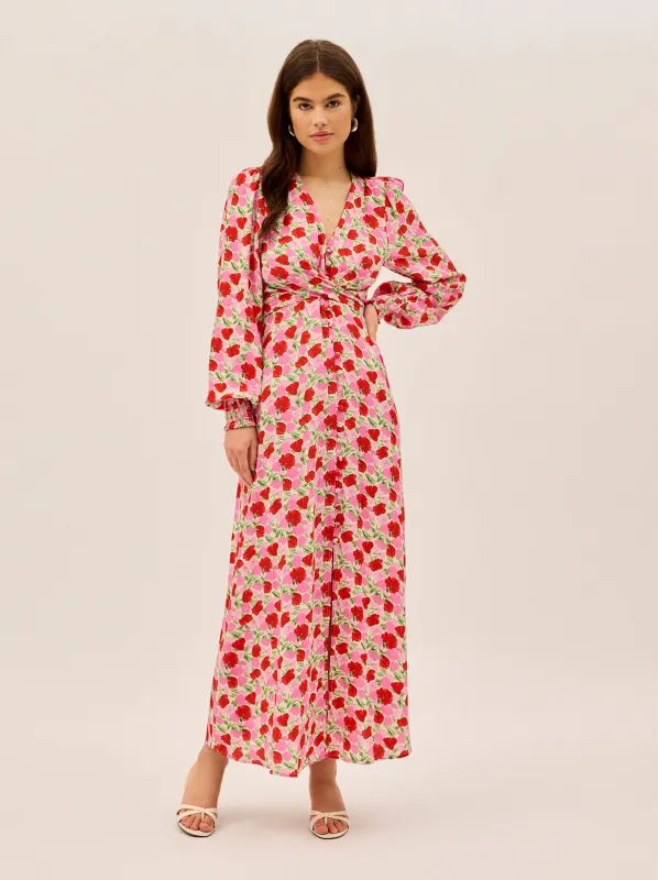 Aurora Pink Floral Print Dress sold by KITRI Studio
