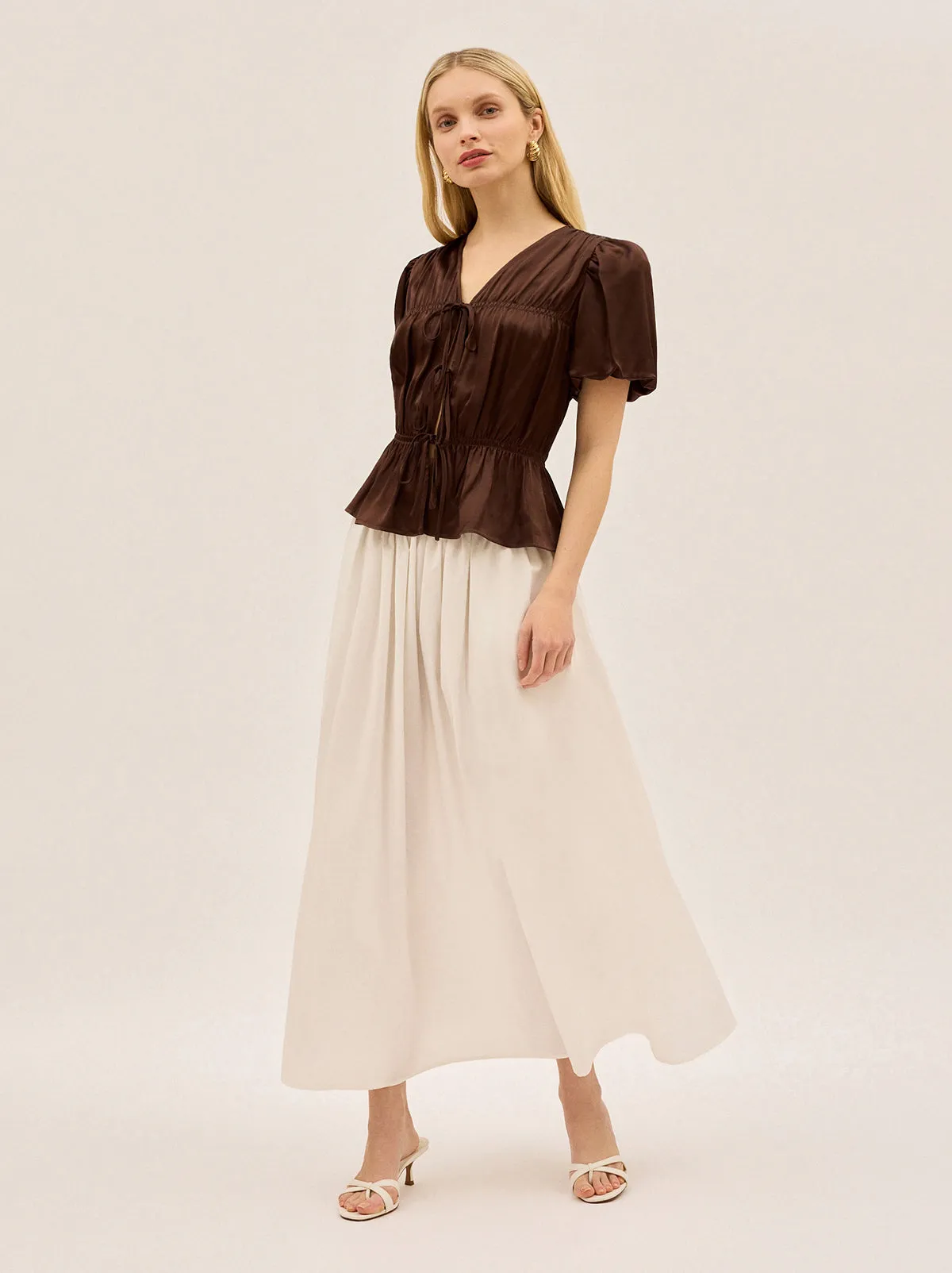 Lucinda White Cotton Skirt sold by KITRI Studio