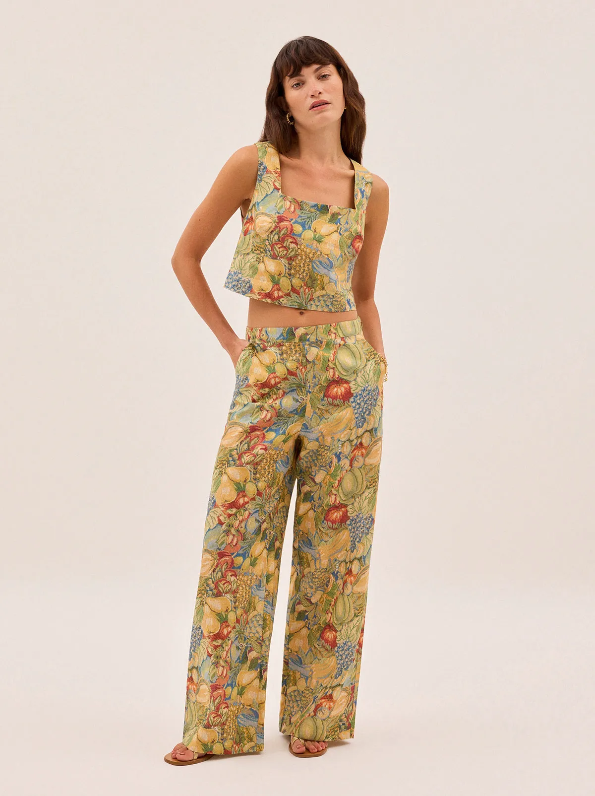 Cosima Fruit Print Trousers sold by KITRI Studio