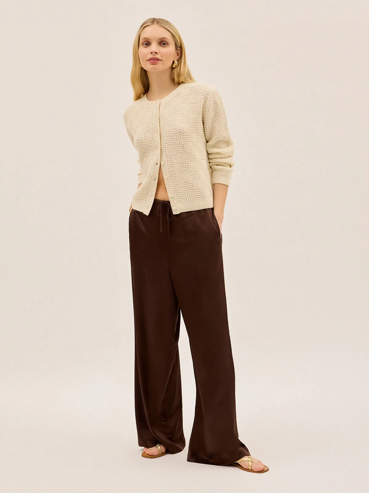 Terri Ivory Knit Cardigan sold by KITRI Studio