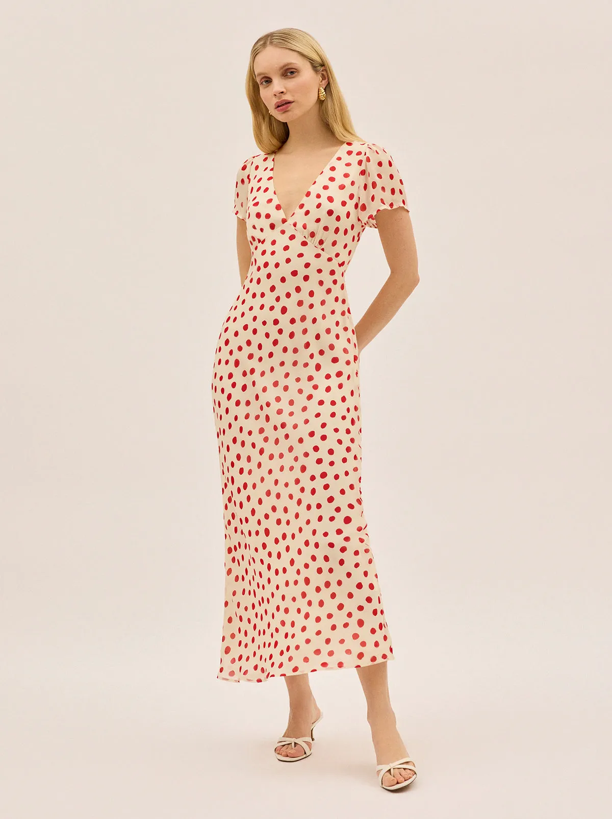 Talia Red Polka Dot Dress sold by KITRI Studio product image thumbnail 2