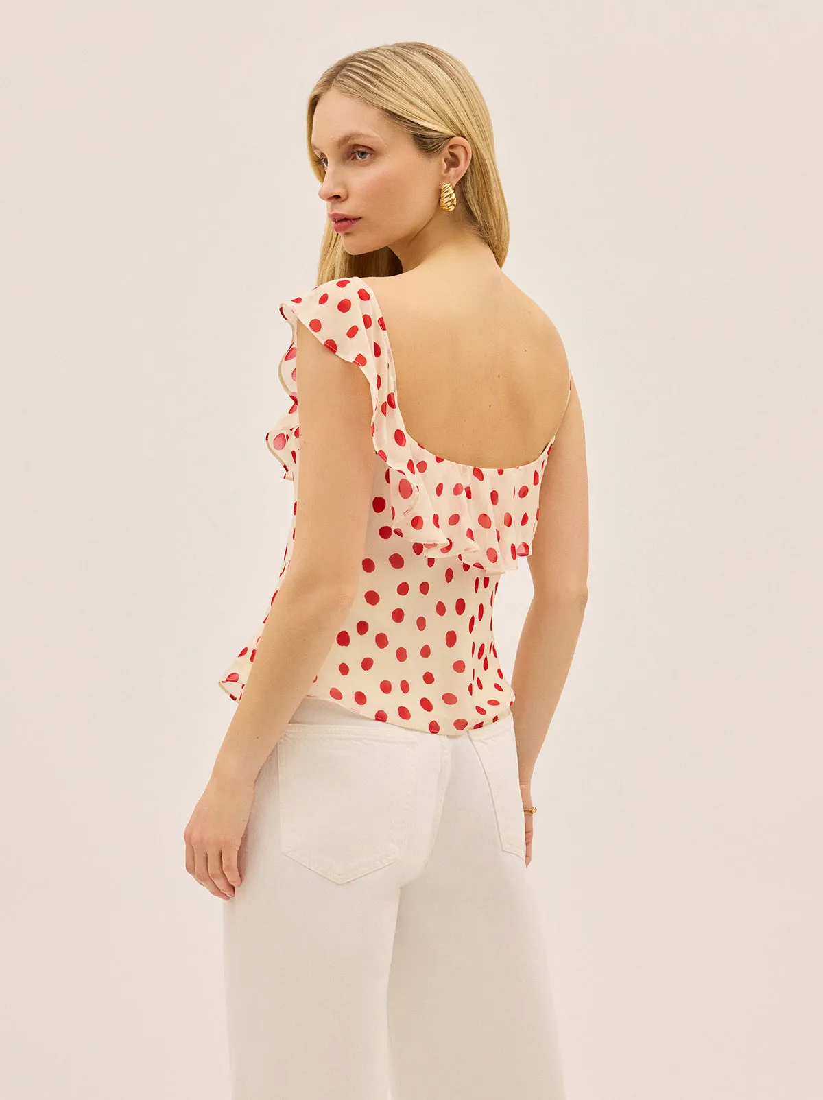 Rosaline Red Polka Dot Top sold by KITRI Studio product image thumbnail 2