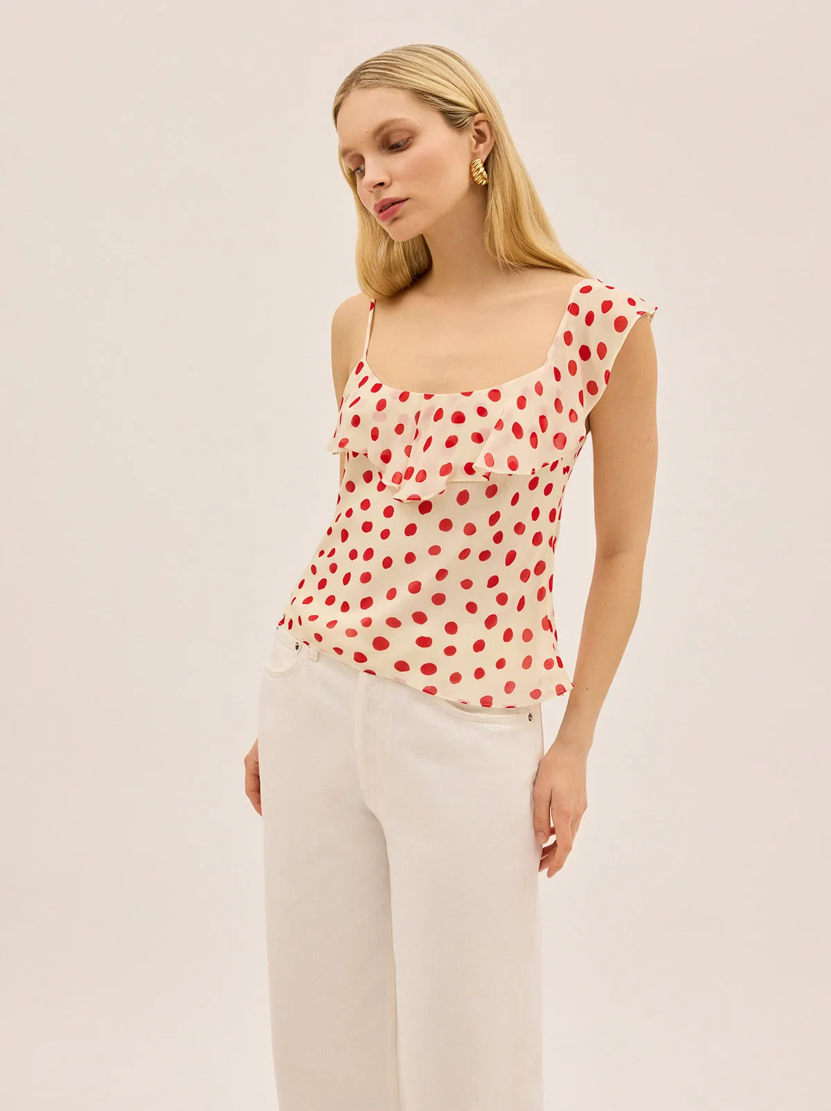 Rosaline Red Polka Dot Top sold by KITRI Studio product image thumbnail 3