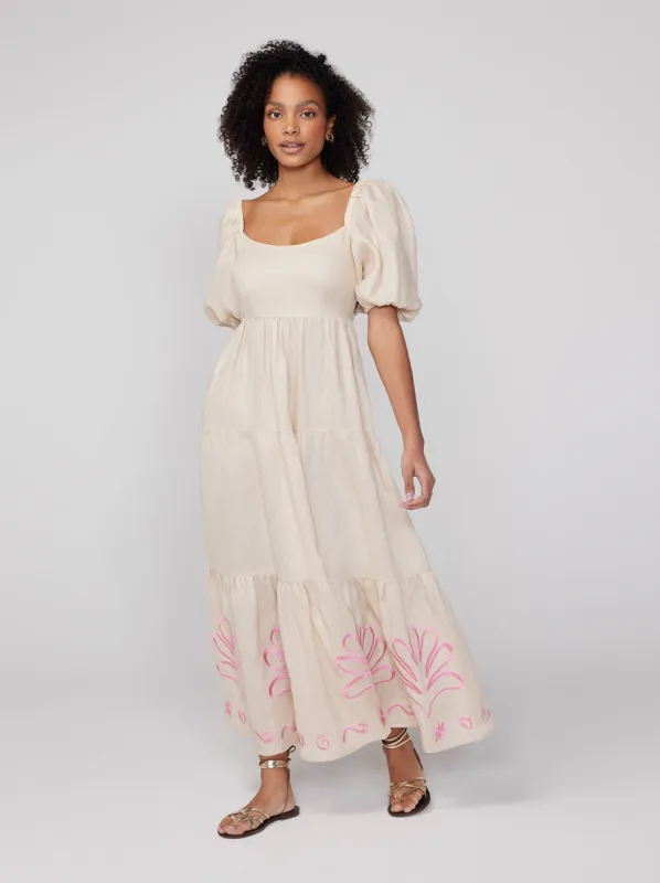 Gianna Embroidered Maxi Dress sold by KITRI Studio