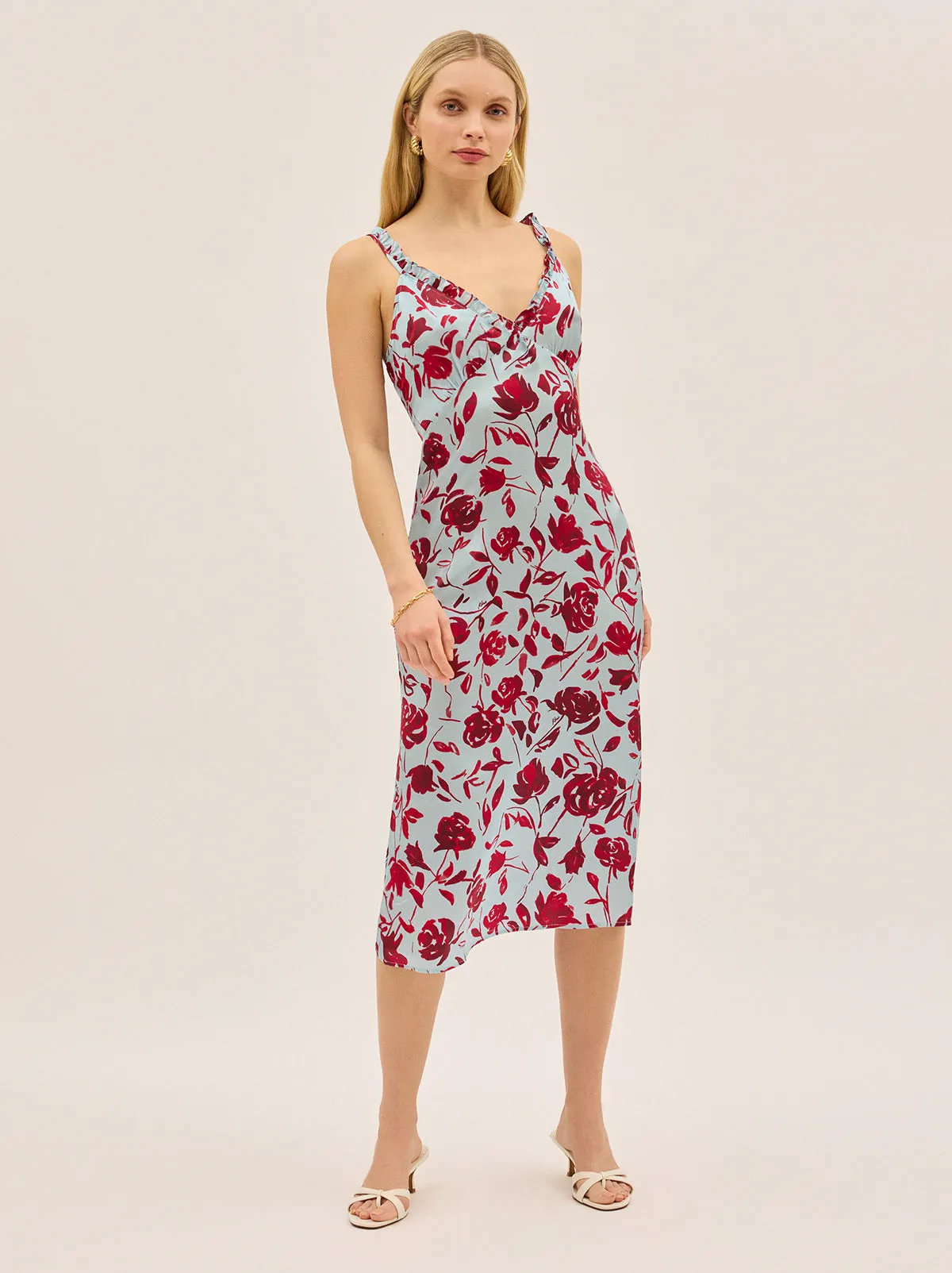 Primrose Blue Rose Print Dress sold by KITRI Studio