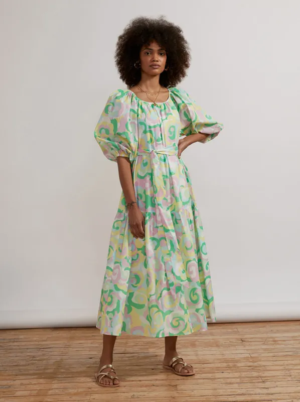 Titania Multi Floral Swirl Dress made by KITRI Studio