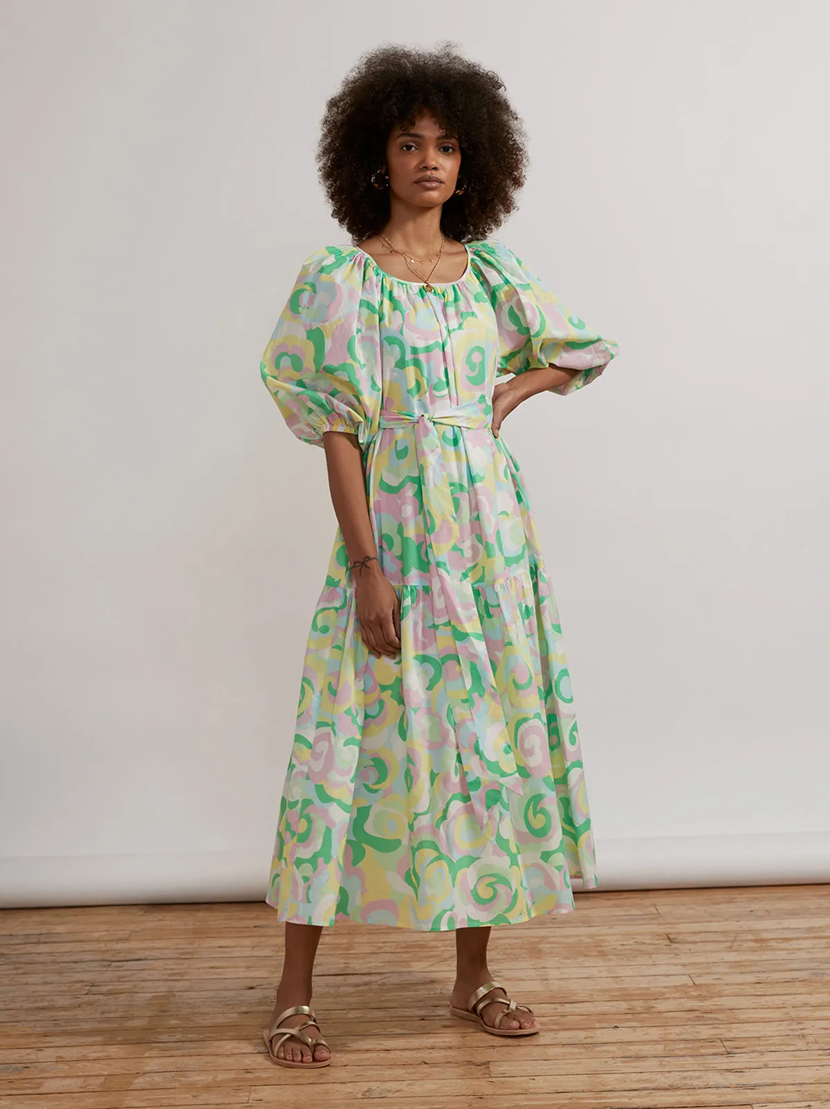 Titania Multi Floral Swirl Dress sold by KITRI Studio