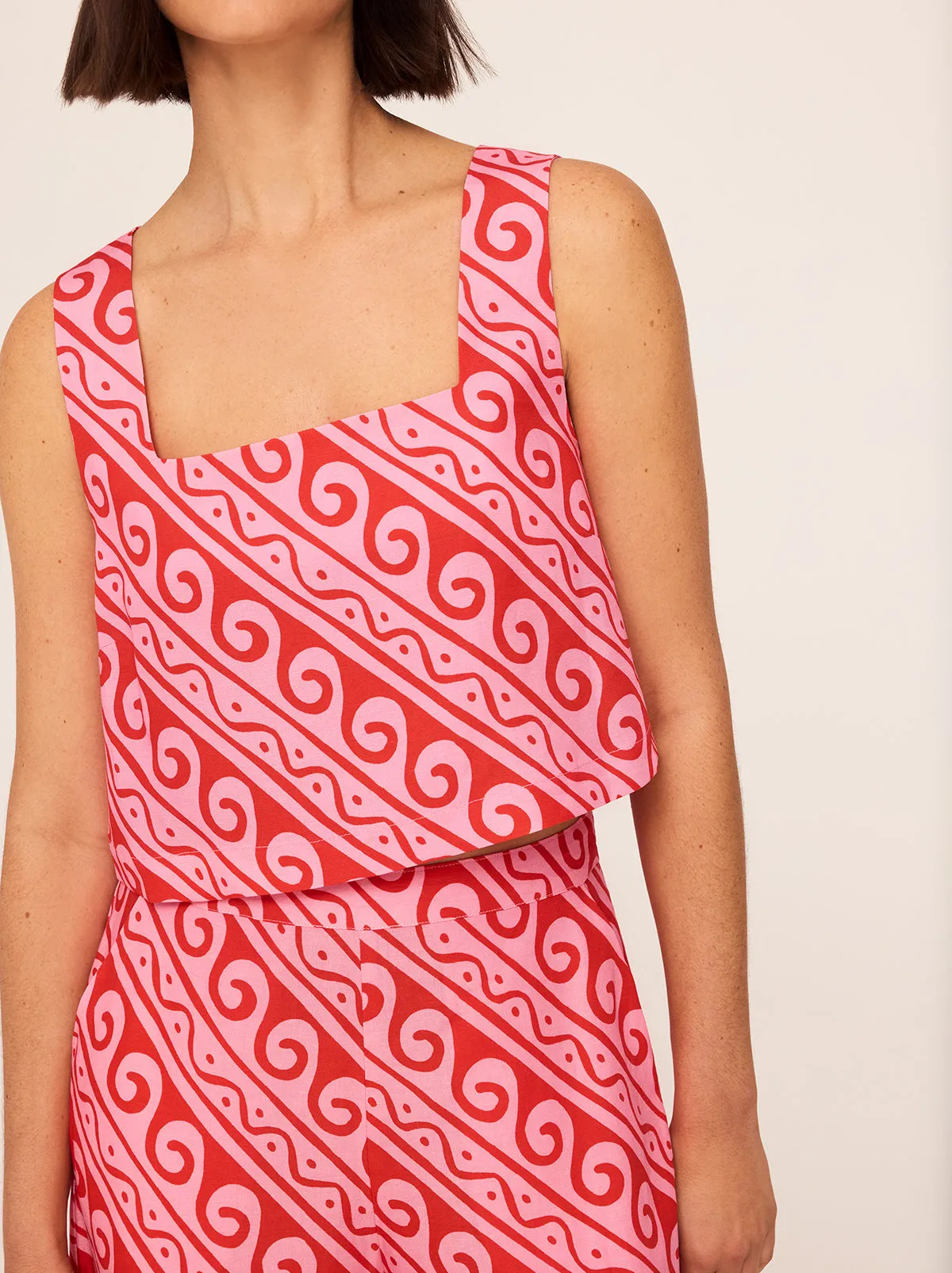 Maeve Pink Wave Print Top sold by KITRI Studio product image thumbnail 3