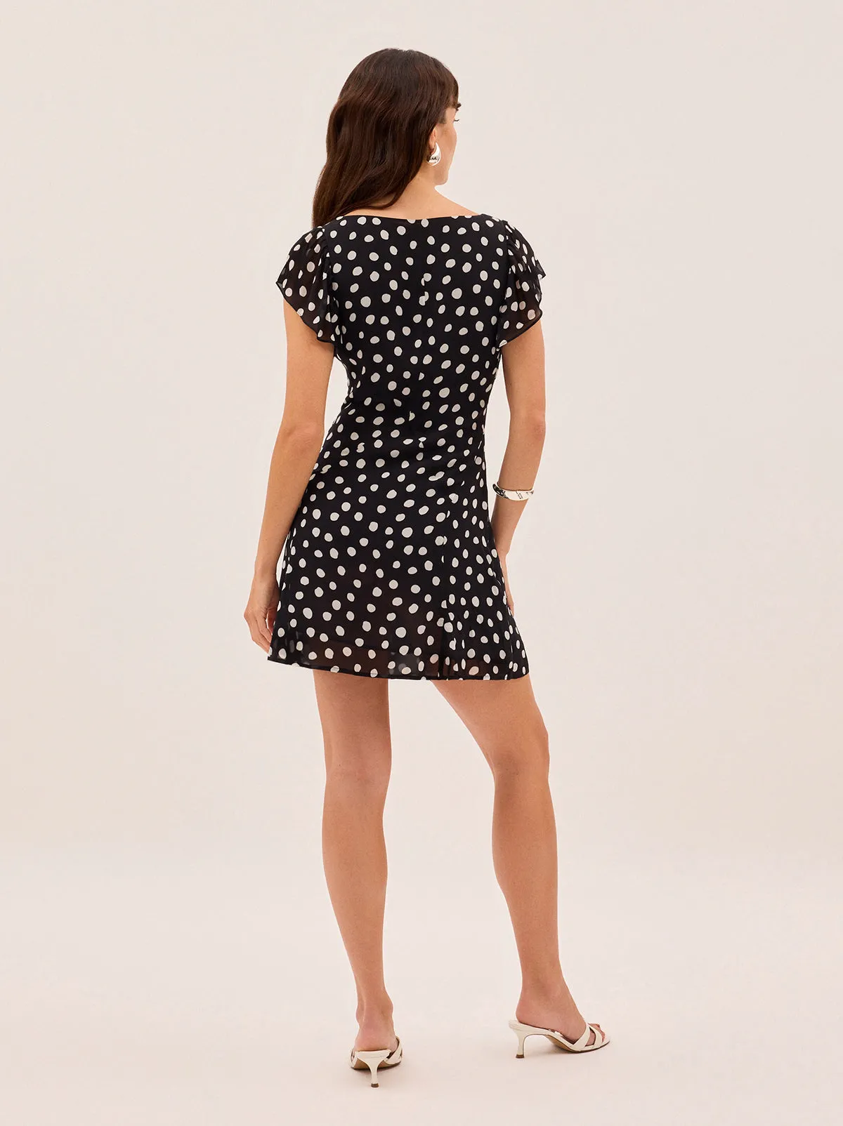 Antonella Black Polka Dot Mini Dress sold by KITRI Studio product image thumbnail 4