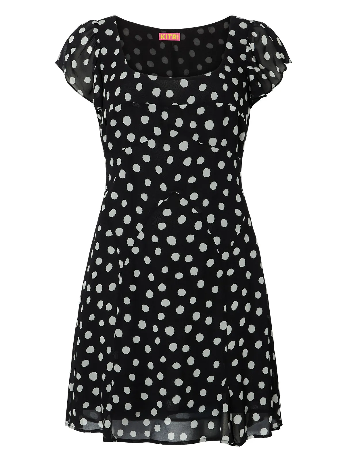 Antonella Black Polka Dot Mini Dress sold by KITRI Studio product image thumbnail 5