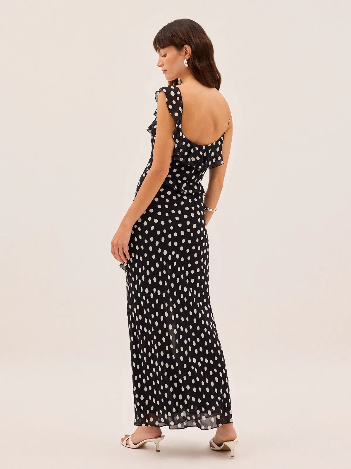 Delphina Black Polka Dot Dress sold by KITRI Studio product image thumbnail 3