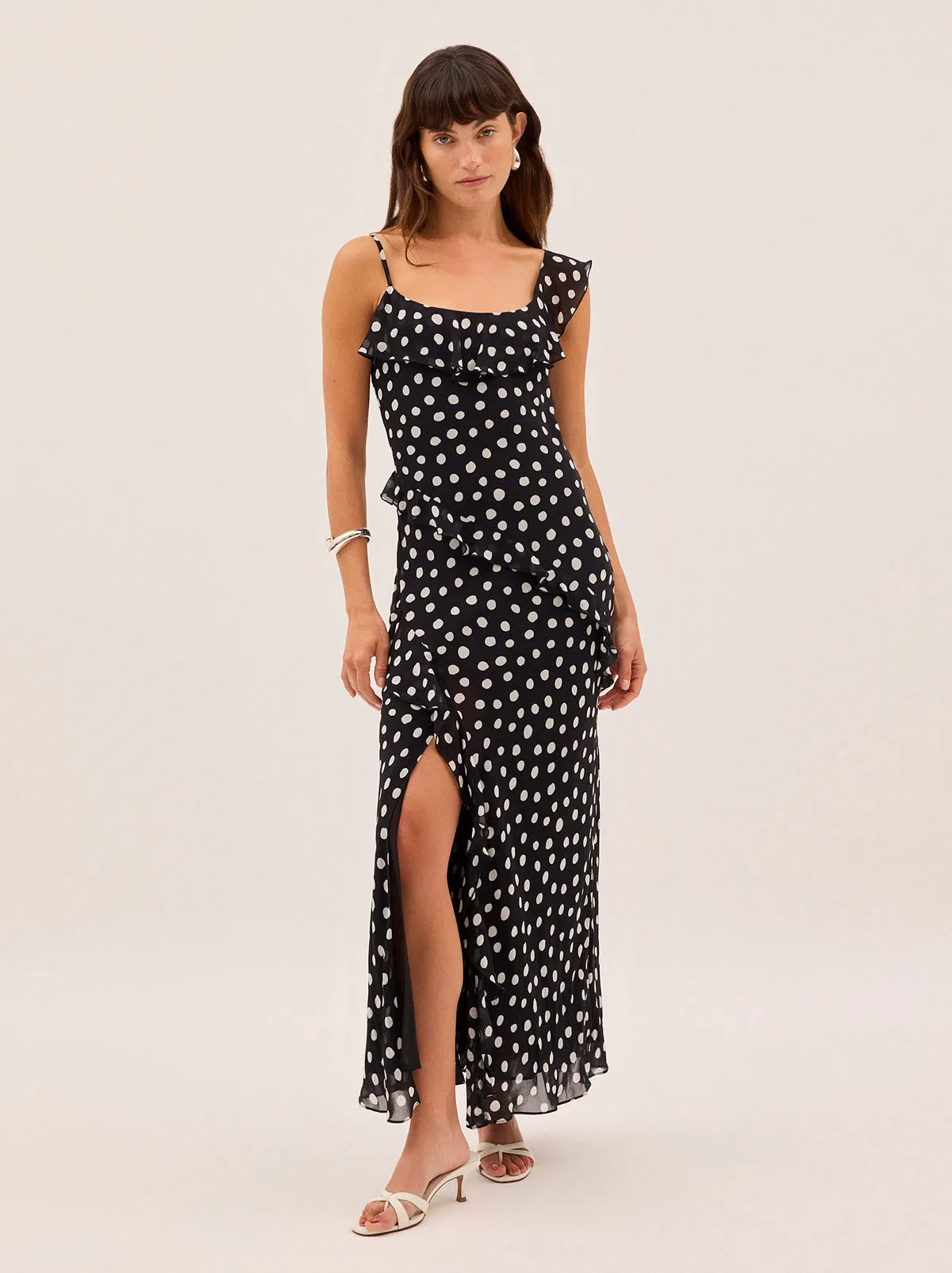 Delphina Black Polka Dot Dress sold by KITRI Studio product image thumbnail 4
