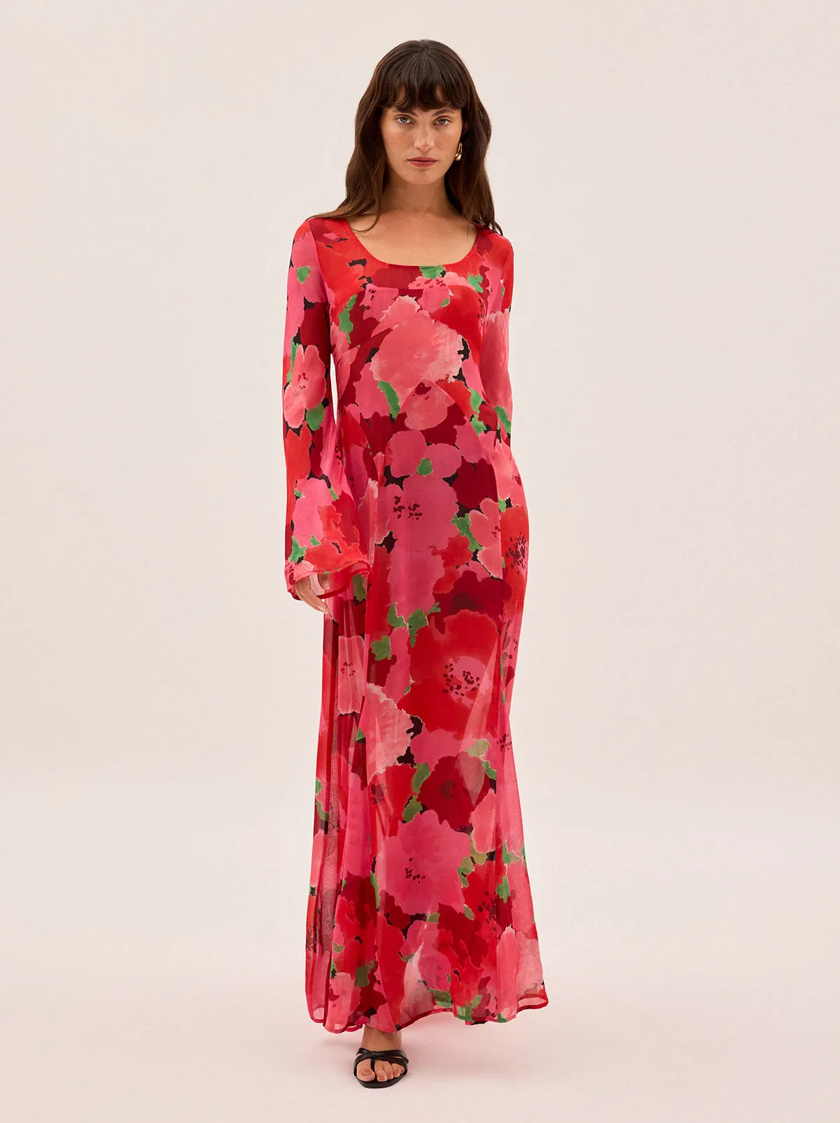 Alessia Pink Watercolour Floral Print Dress sold by KITRI Studio product image thumbnail 3