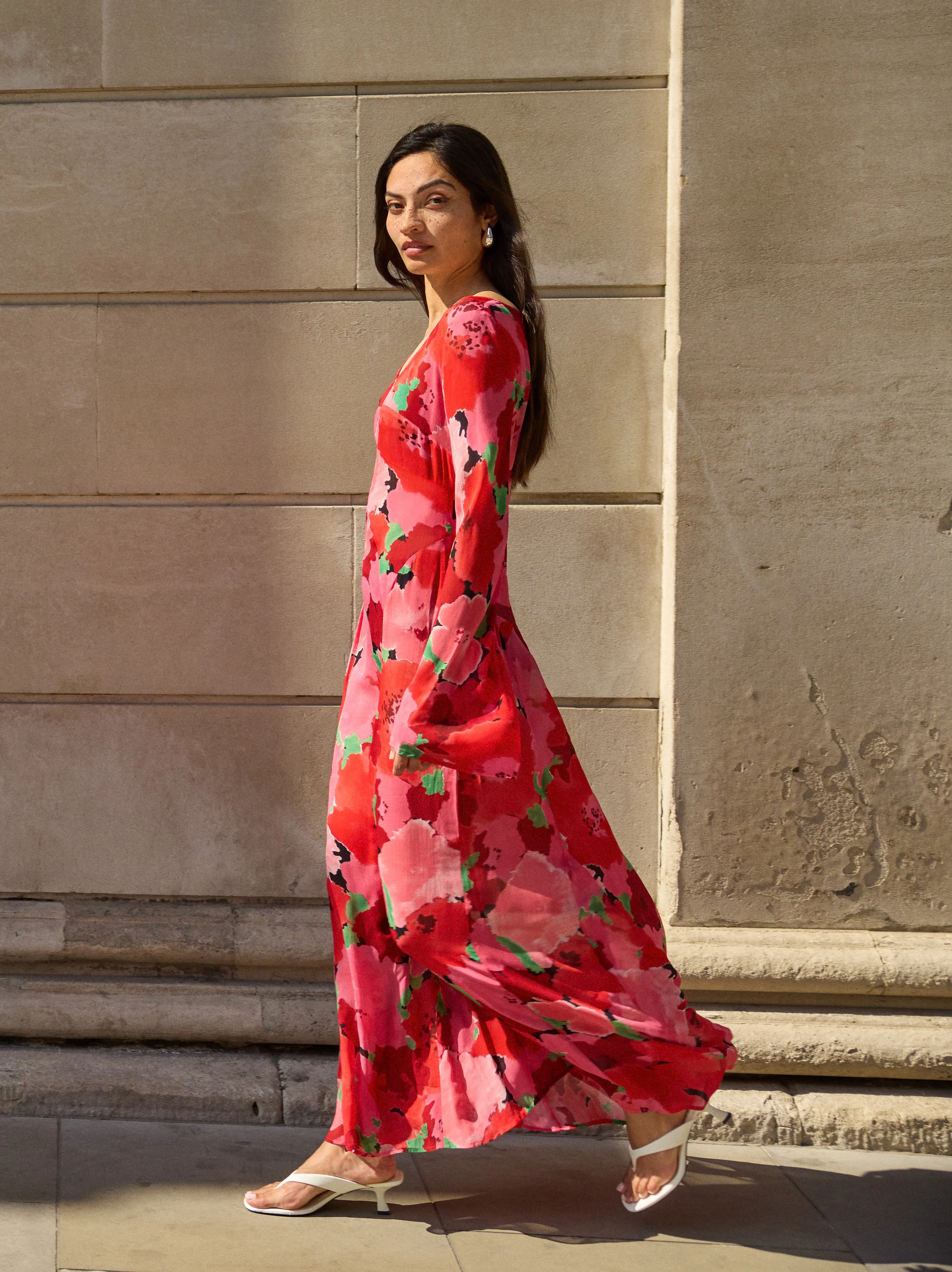 Alessia Pink Watercolour Floral Print Dress sold by KITRI Studio product image thumbnail 4