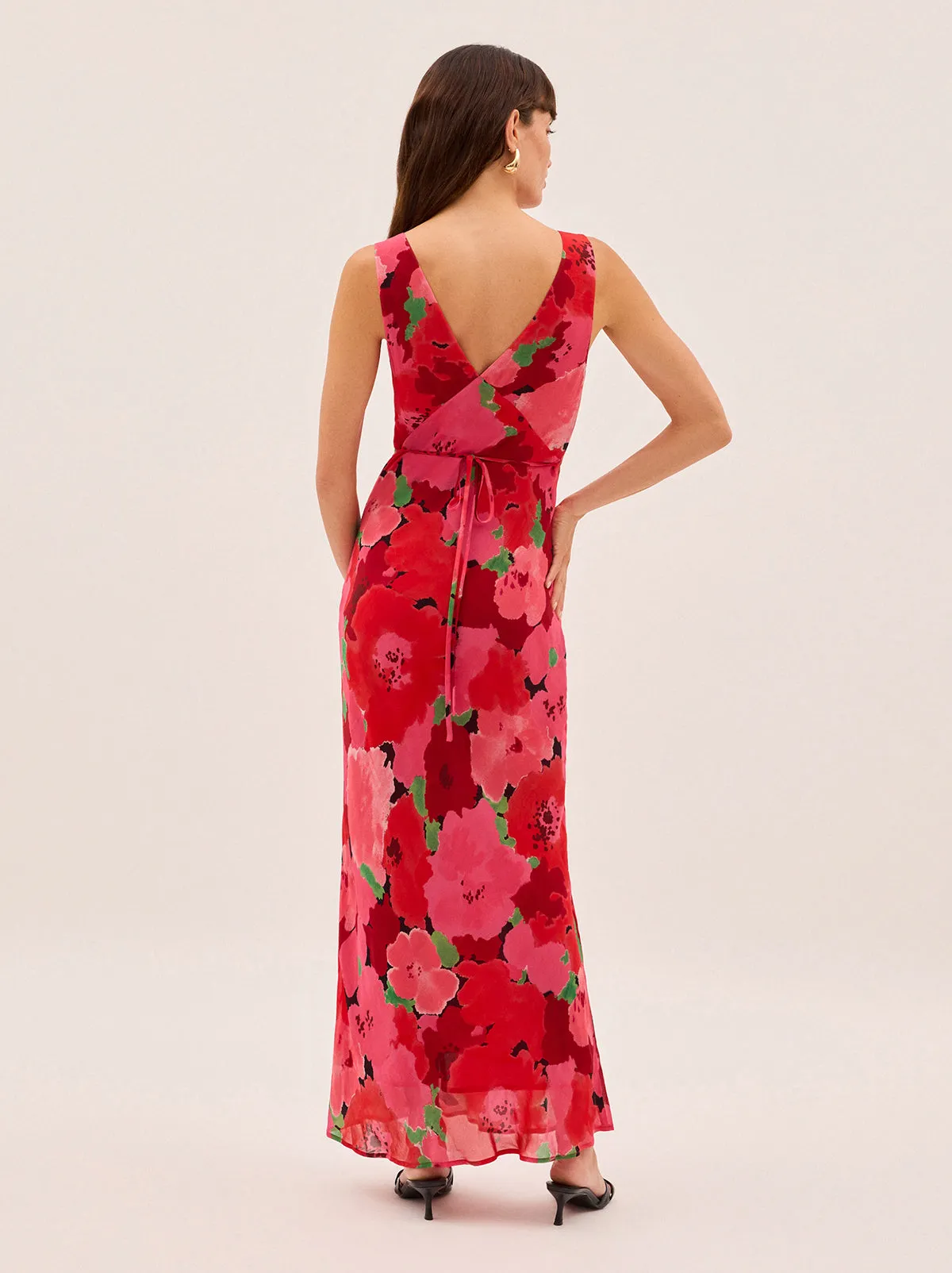 Danna Pink Watercolour Floral Print Dress sold by KITRI Studio product image thumbnail 5