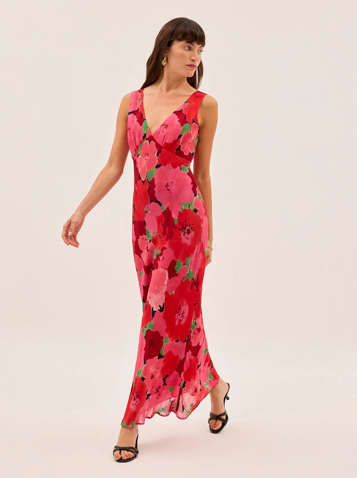 Danna Pink Watercolour Floral Print Dress sold by KITRI Studio product image thumbnail 3