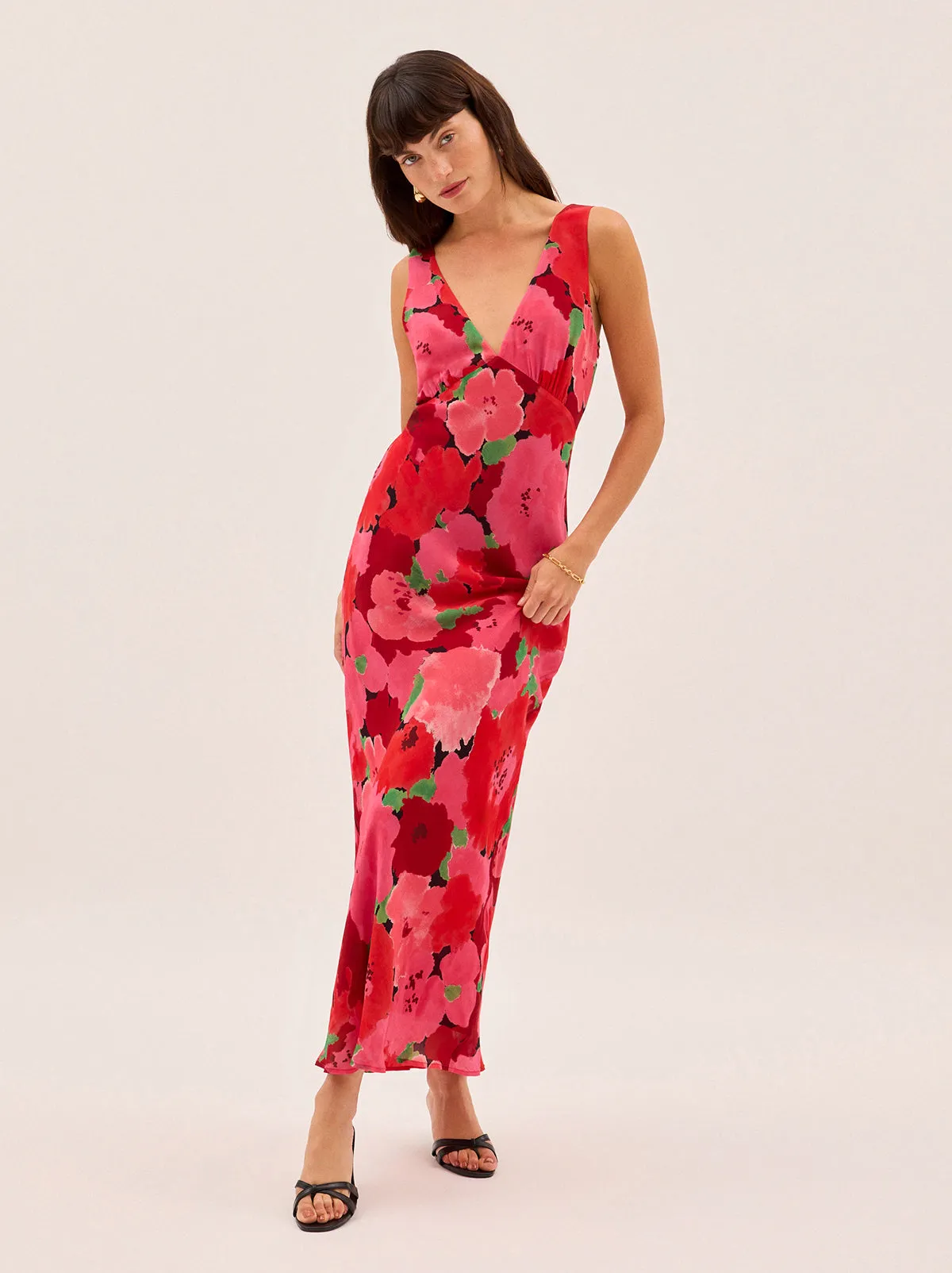 Danna Pink Watercolour Floral Print Dress sold by KITRI Studio product image thumbnail 2