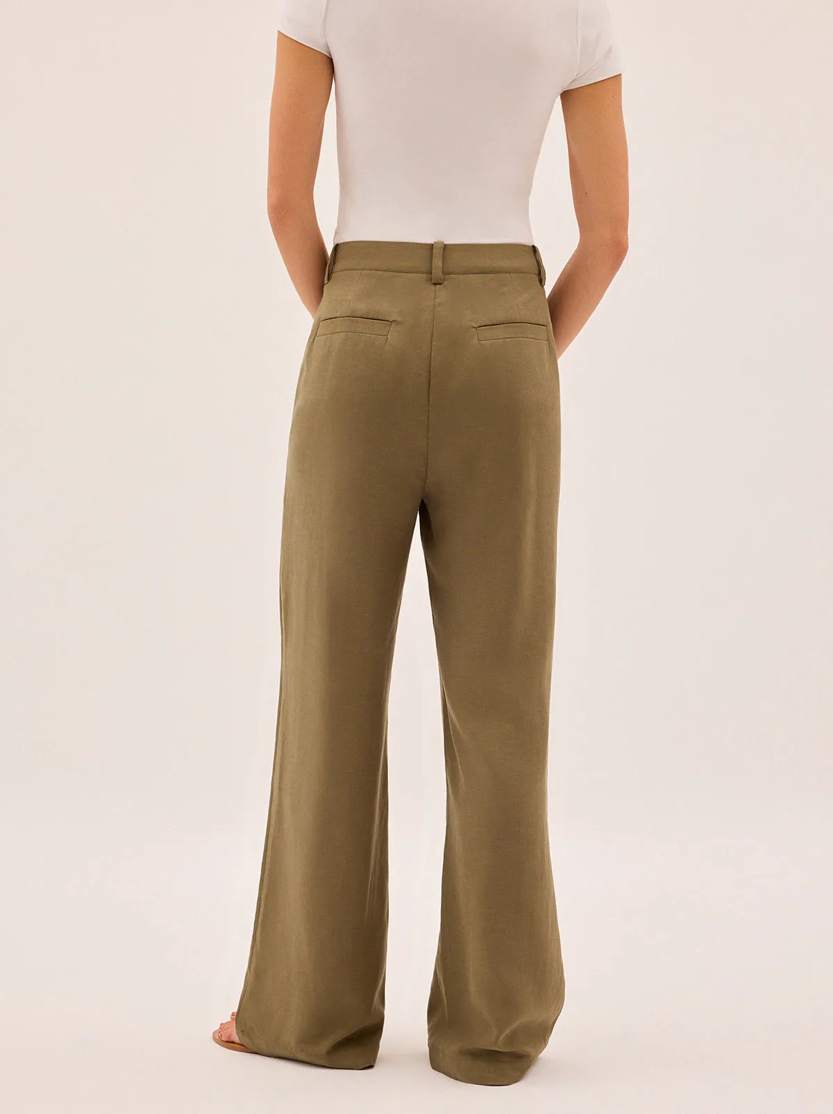 Ada Khaki Tailored Trousers sold by KITRI Studio product image thumbnail 2