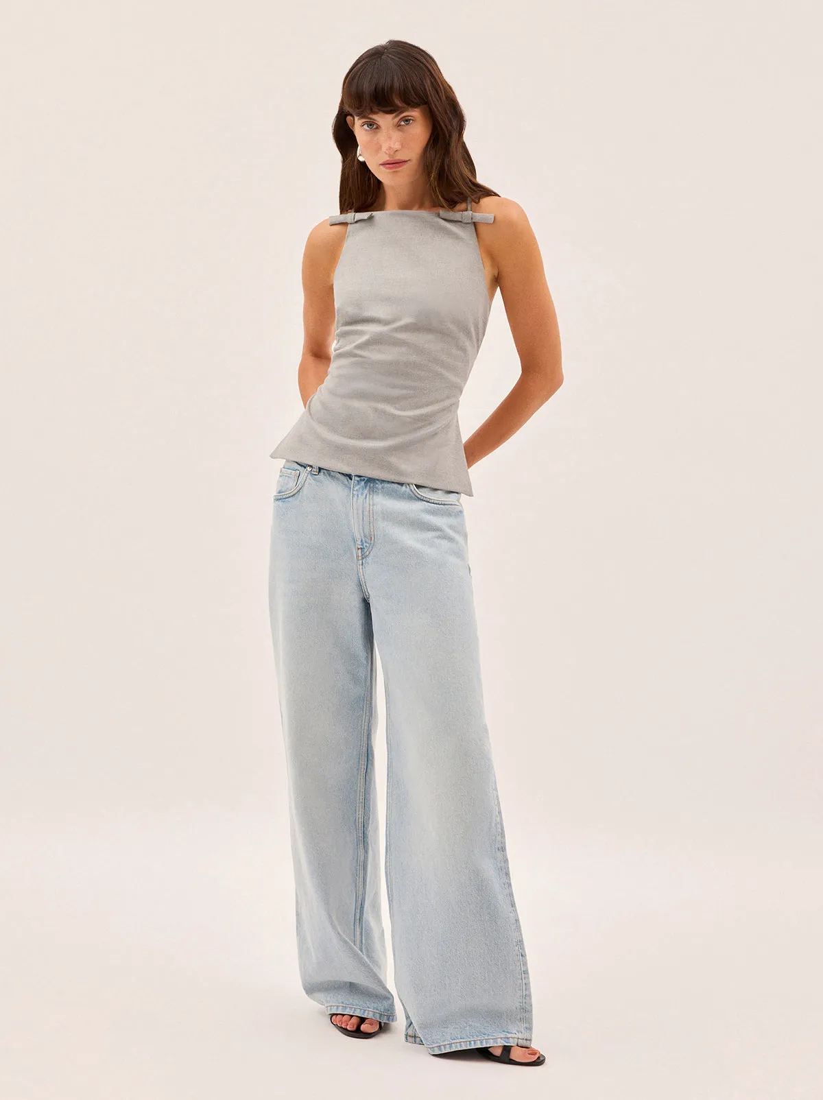 Josie Grey Tie Back Top sold by KITRI Studio product image thumbnail 2