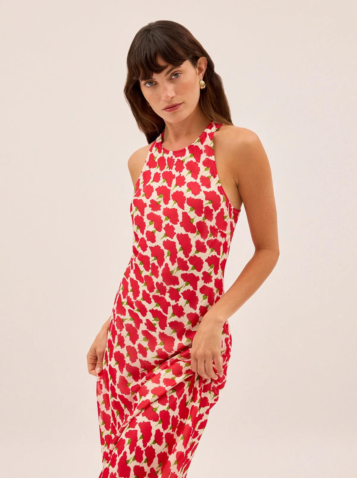 Clarisse Carnation Print Dress sold by KITRI Studio product image thumbnail 4