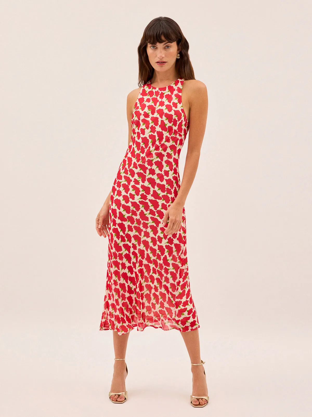 Clarisse Carnation Print Dress sold by KITRI Studio product image thumbnail 5